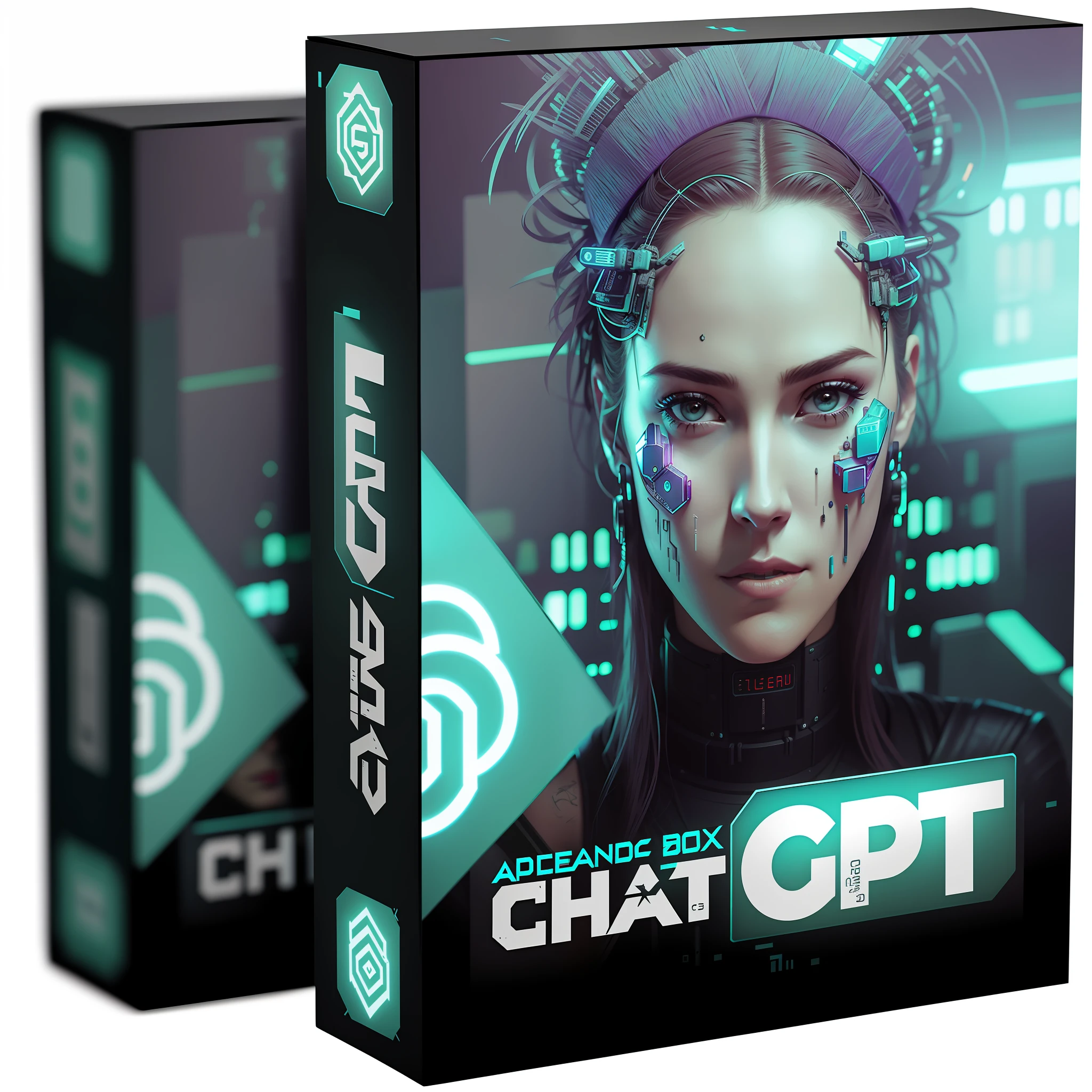 a close up of a box with a picture of a woman with a headdress, cyberpunk lut, artstation. c 11.0, lut, gpt, cinematic lut, futuristic nft card game, art of wlop and greg rutkowski, package cover, hacknaut cyberpunk, luts, gits, ( ( cyberpunk ) )
