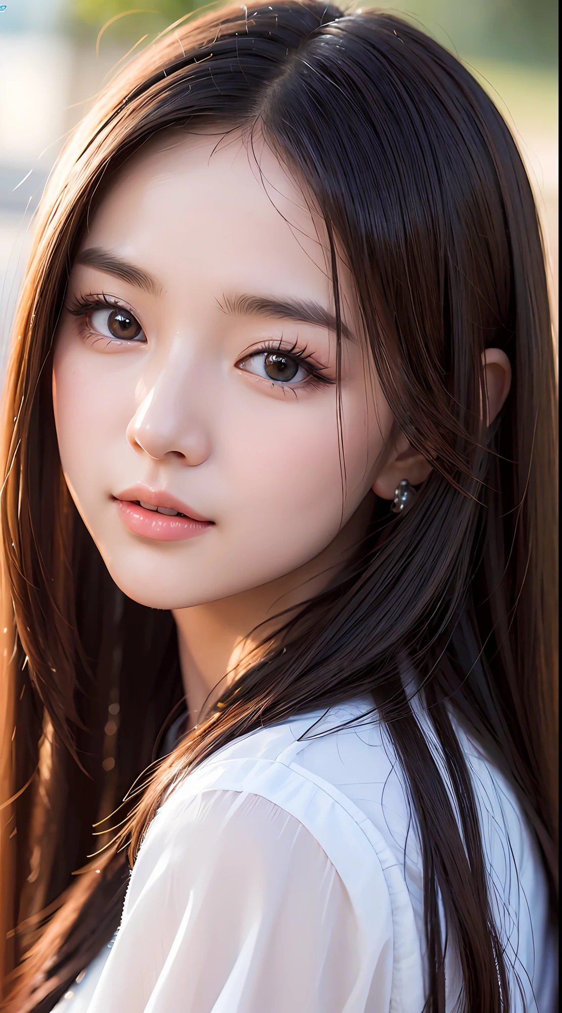 (yinchuan:1.5), close-up, masterpiece, best quality, raw photo, photorealistic, big, beautiful face, girl with soft smile, cute, dress middle hair depth of field, high resolution, ultra detail, fine detail, highly detailed, highly detailed eyes and face, sharp pupils, realistic pupils,