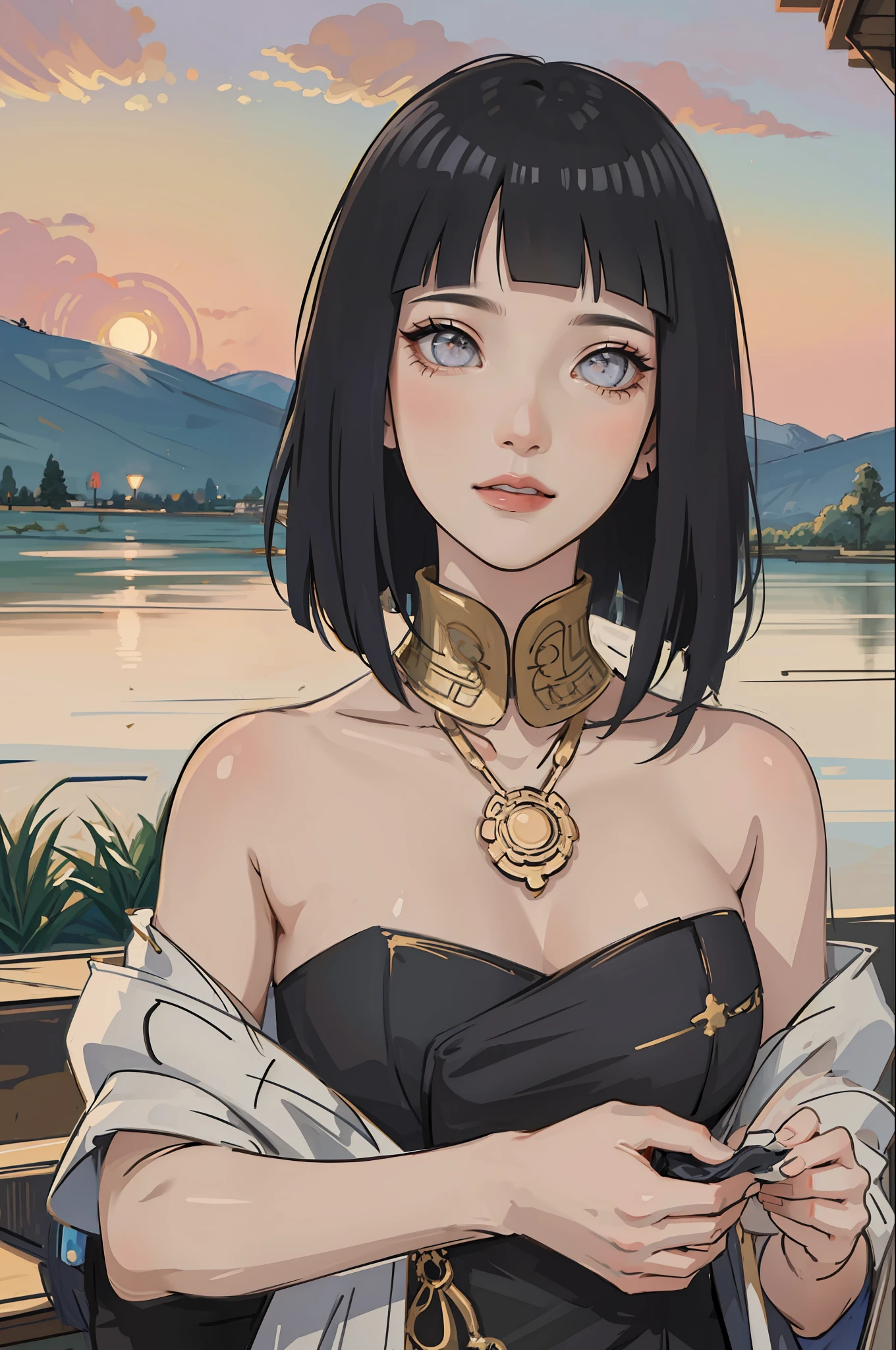(masterpiece, top quality, best quality, official art, beautiful and aesthetic:1.2), (1girl), extreme detailed,colorful,highest detailed, official art, unity 8k wallpaper, ultra detailed, beautiful and aesthetic, beautiful, masterpiece, best quality, (zentangle, mandala, tangle, entangle) ,holy light,gold foil,gold leaf art,glitter drawing, PerfectNwsjMajic, hinata/(boruto/)