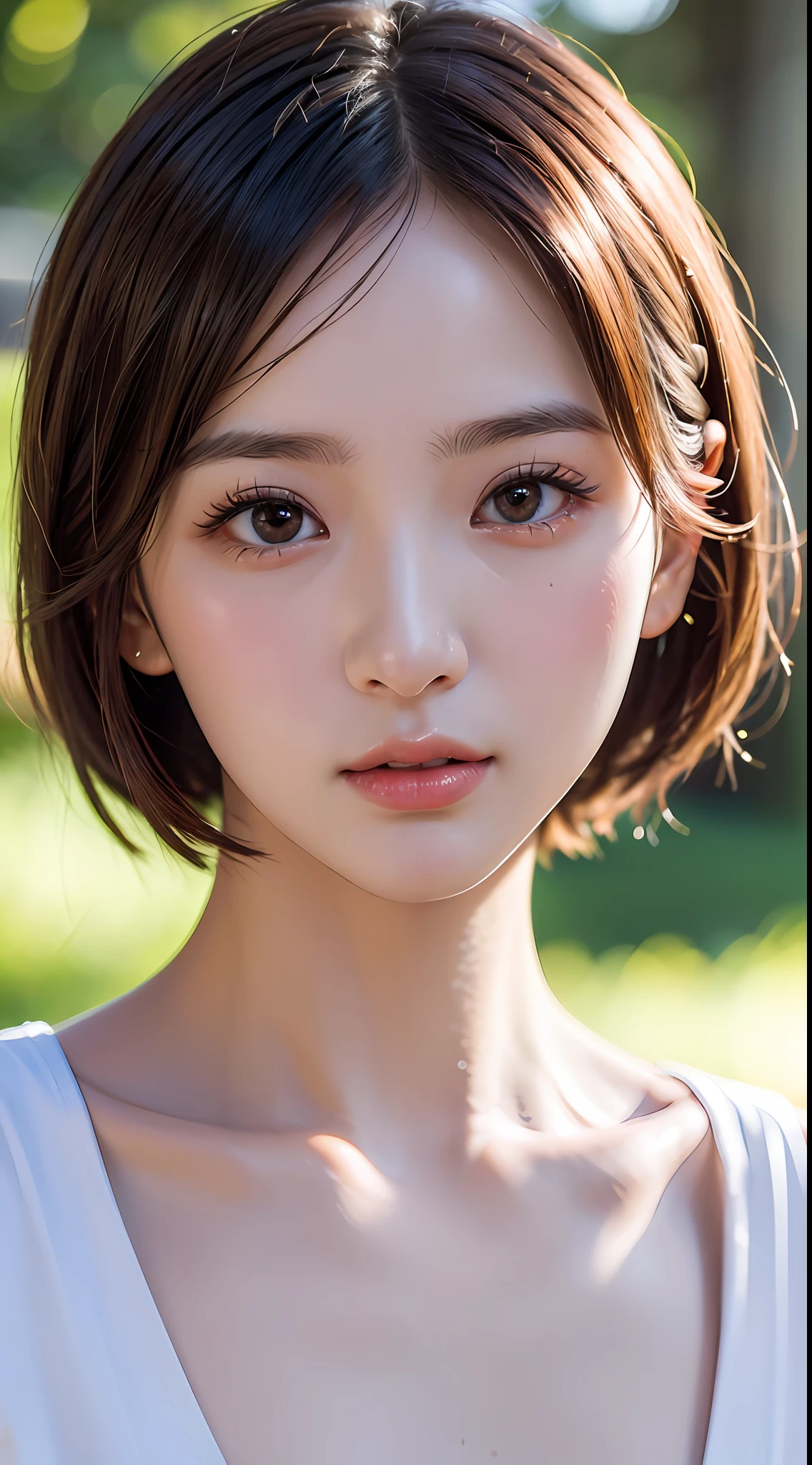 (chiayi:1.5), close up, masterpiece, best quality, raw photo, photorealistic, face, incredibly absurdres, beautiful girl, cute, short hair, depth of field, highres, ultra-detailed, finely detail, extremely detailed, extremely detailed eyes and face, sharp pupils, realistic pupils, sharp focus, ccinematic lighting