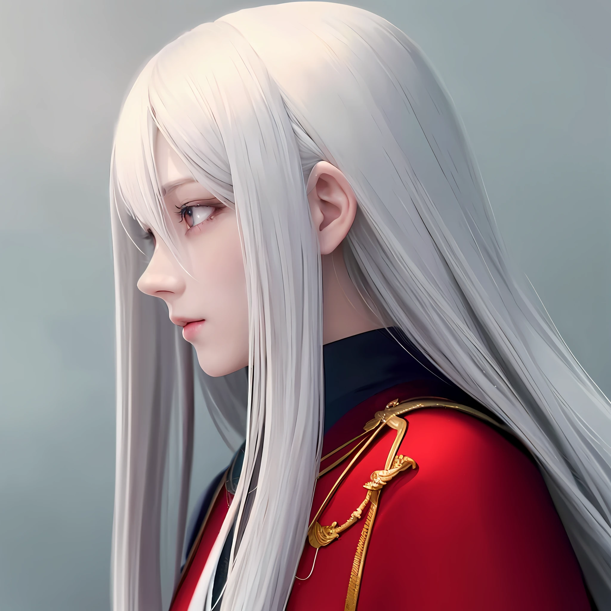 anime, a woman with long white hair and a black uniform, white hair, white haired deity, with long white hair, white hair, with long white hair, inspired by Li Chevalier, detailed long white hair, straight anime cg art, girl with white hair, handsome androgynous prince, white-haired lady, delicate androgynous prince, perfect white-haired girl, Looking forward, Smirking