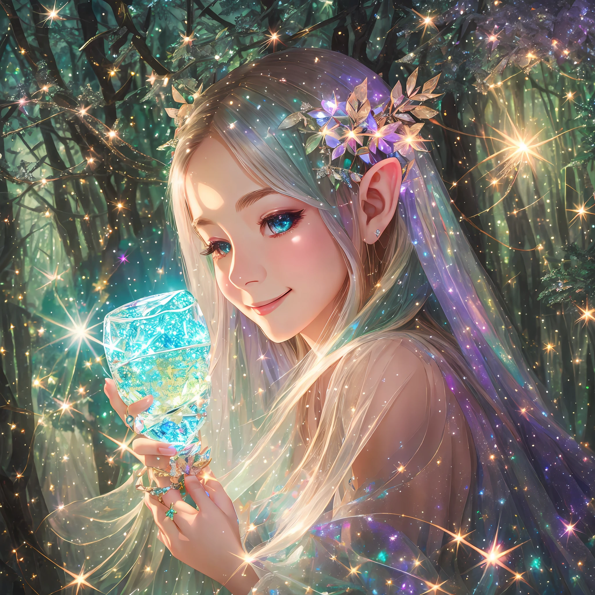 shine, crystal in hand, glitter, fantastic, beautiful, high image quality