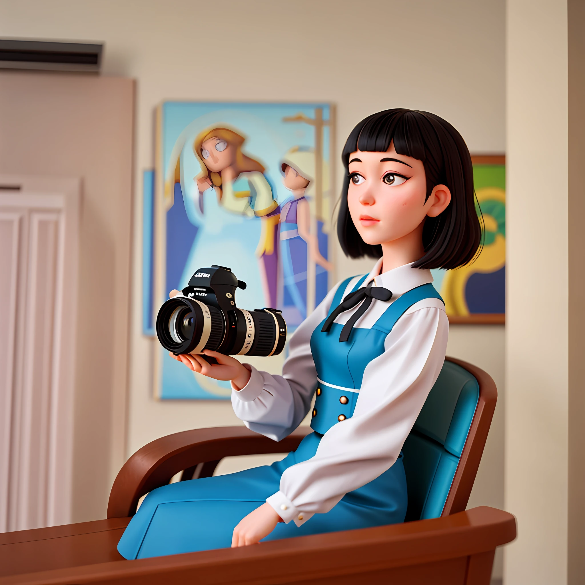 ['art by Ilya Kuvshinov,  photograph, high angle shot of a Ultrarealistic  woman, from inside of a University, Art Deco, film grain, Canon eos 5d mark 4, telephoto lens', 'art by Ilya Kuvshinov,  photograph, high angle shot of a Ultrarealistic  woman, from inside of a University, Art Deco, film grain, Canon eos 5d mark 4, telephoto lens']