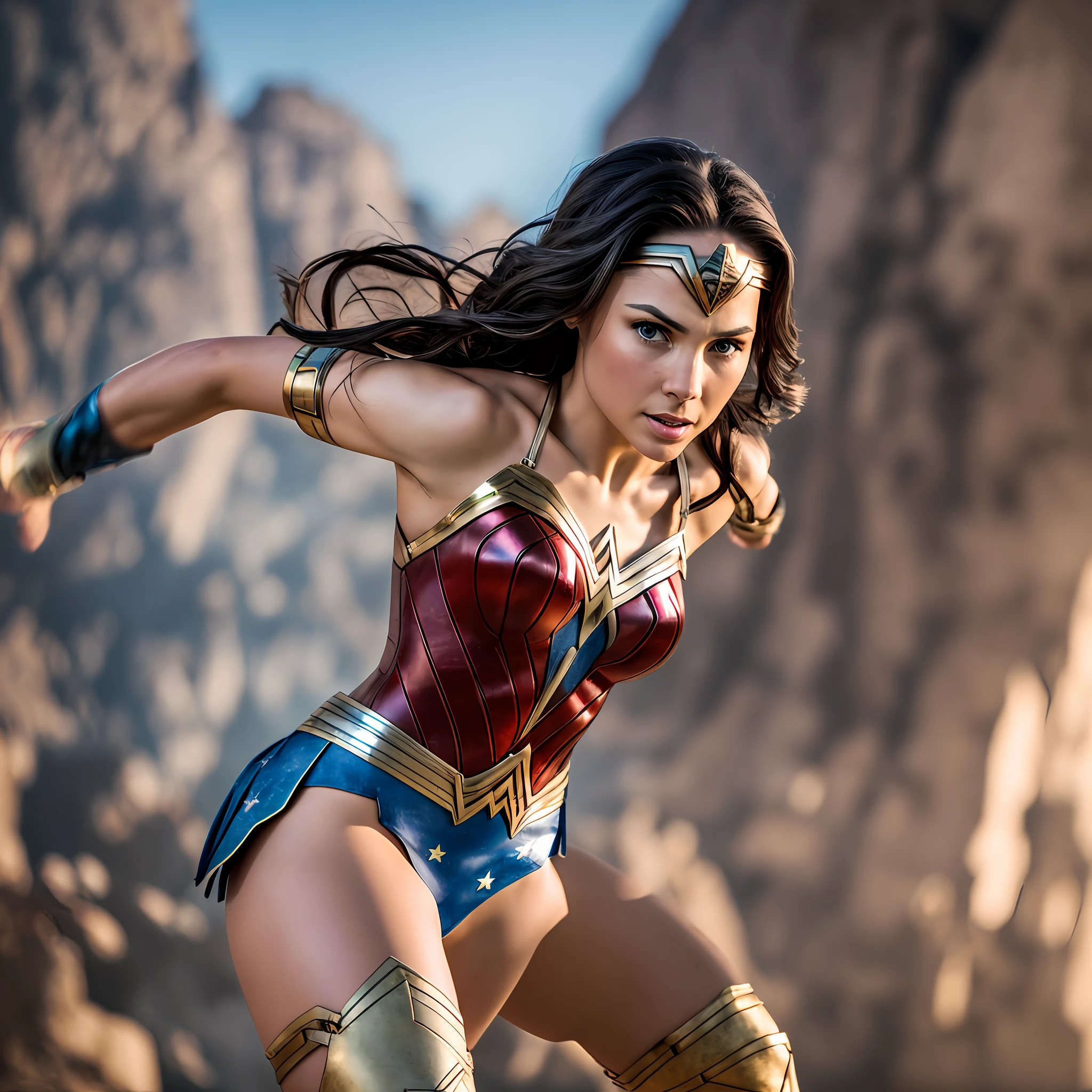 long-distance photo of scarllet jhohanson as wonder woman, (flying), film still, tight suit, miniskirt, very high quality RAW photography, detailed background, intricate, exquisite details and textures, highly detailed, ultra detailed photography, hot lighting, art station, 4k, sharp focus, high resolution, detailed skin, detailed eyes, 8k uhd, dslr, high quality, film grain, Fujifilm XT3, --auto --s2