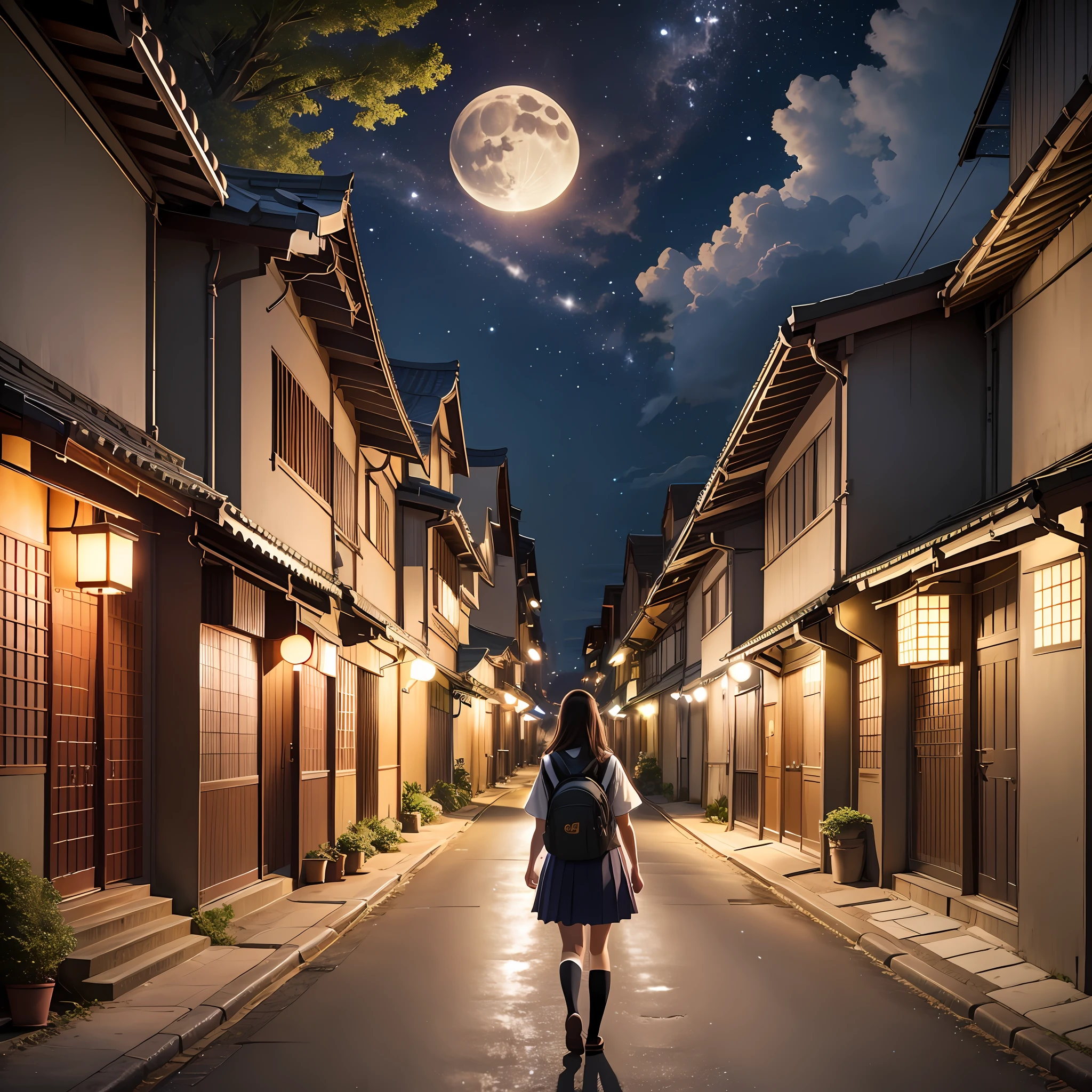 Night sky, clouds