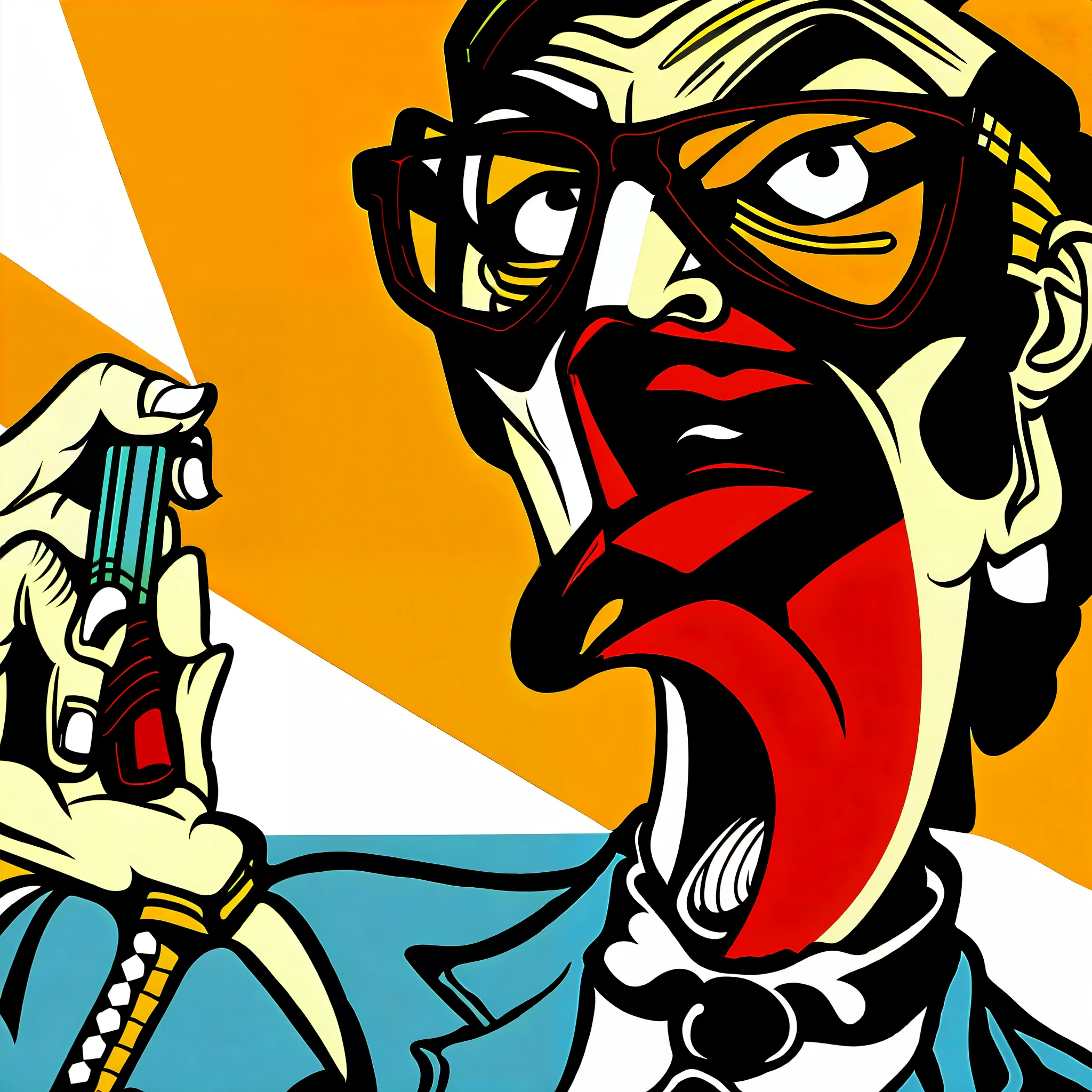 screaming man, by Deborah Azzopardi and Grégoire Guillemin --stylize 750 --ar 2:3