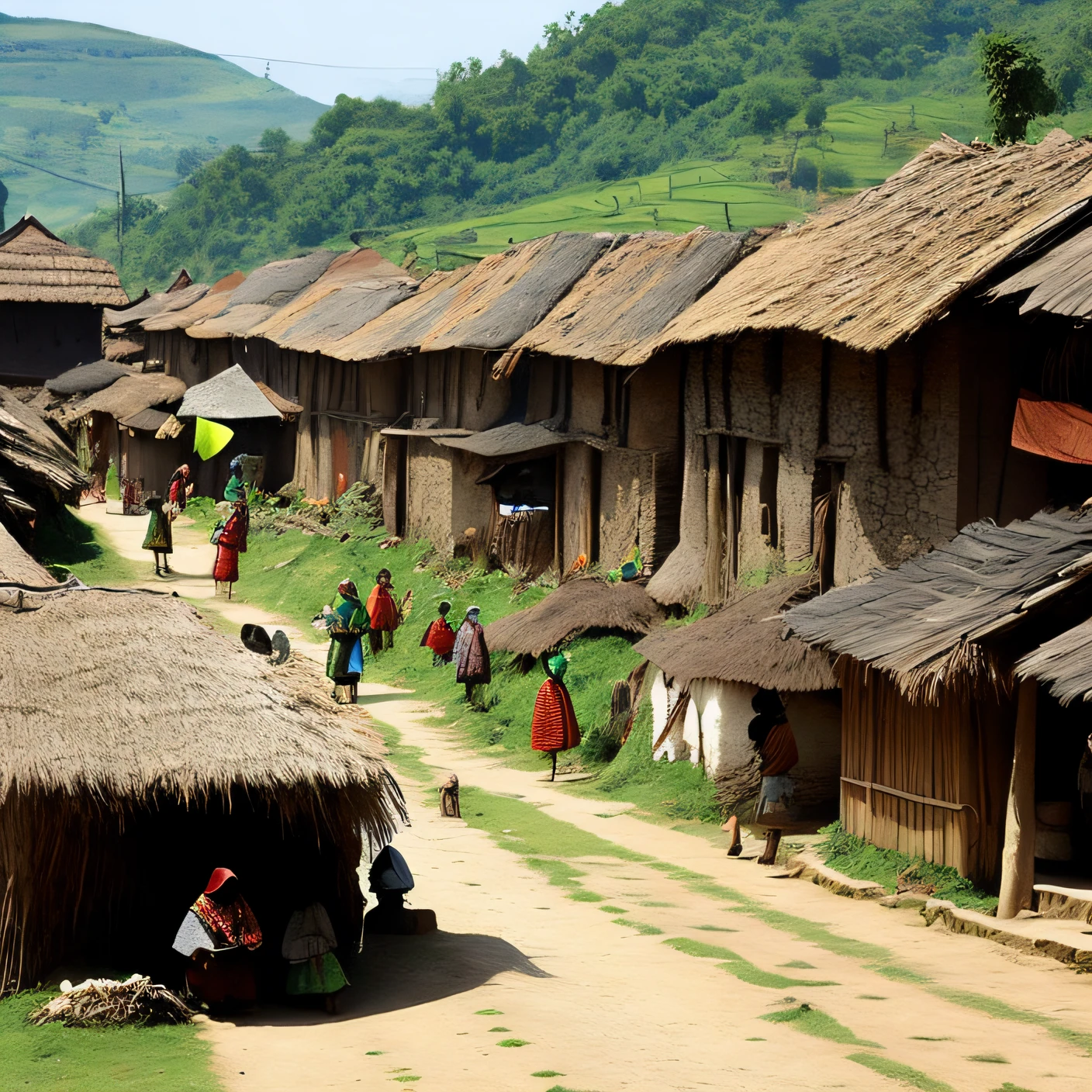 There are many villagers living in the village