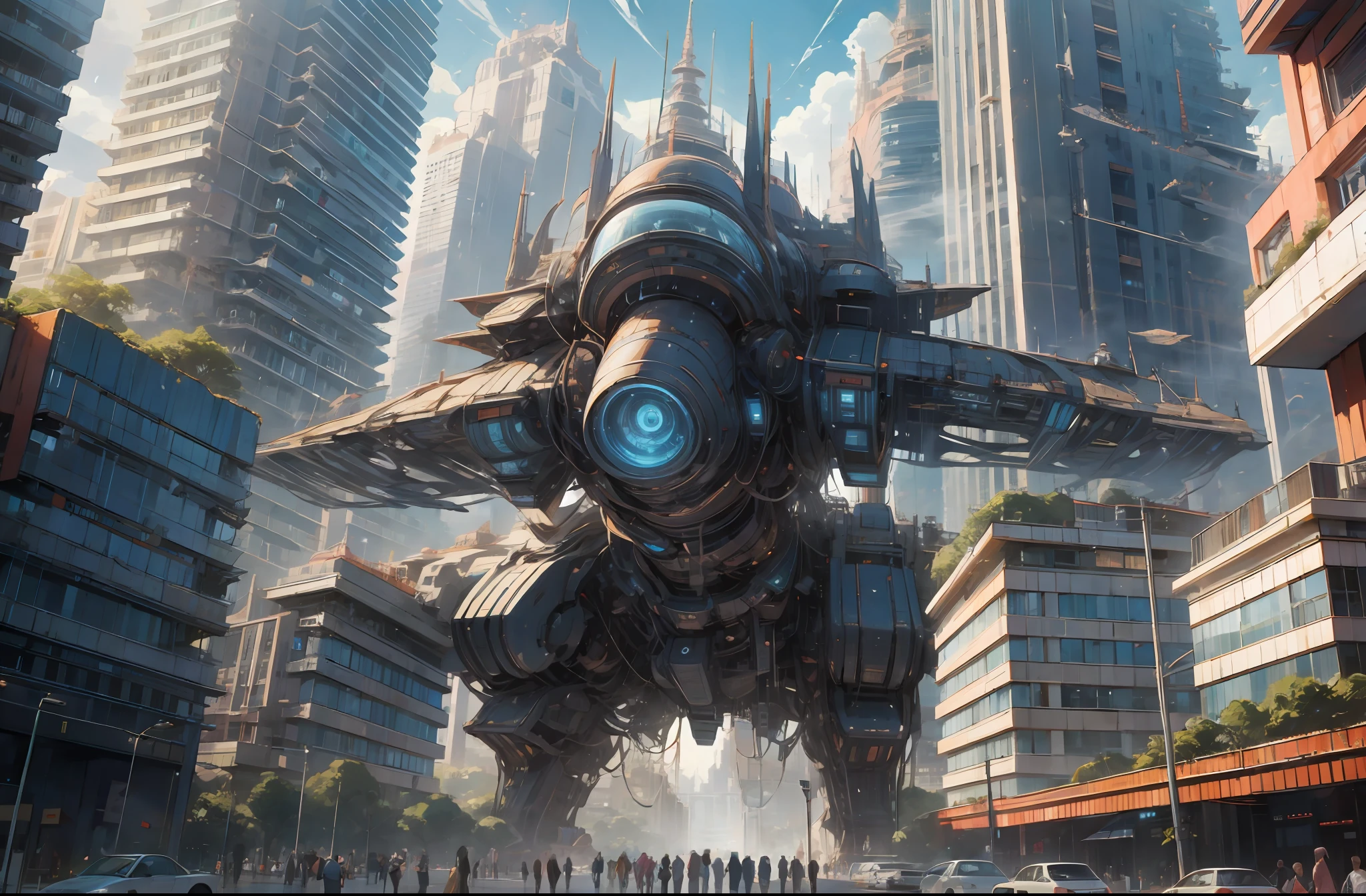 a 40-meter-tall giant destroying a city --auto --s2