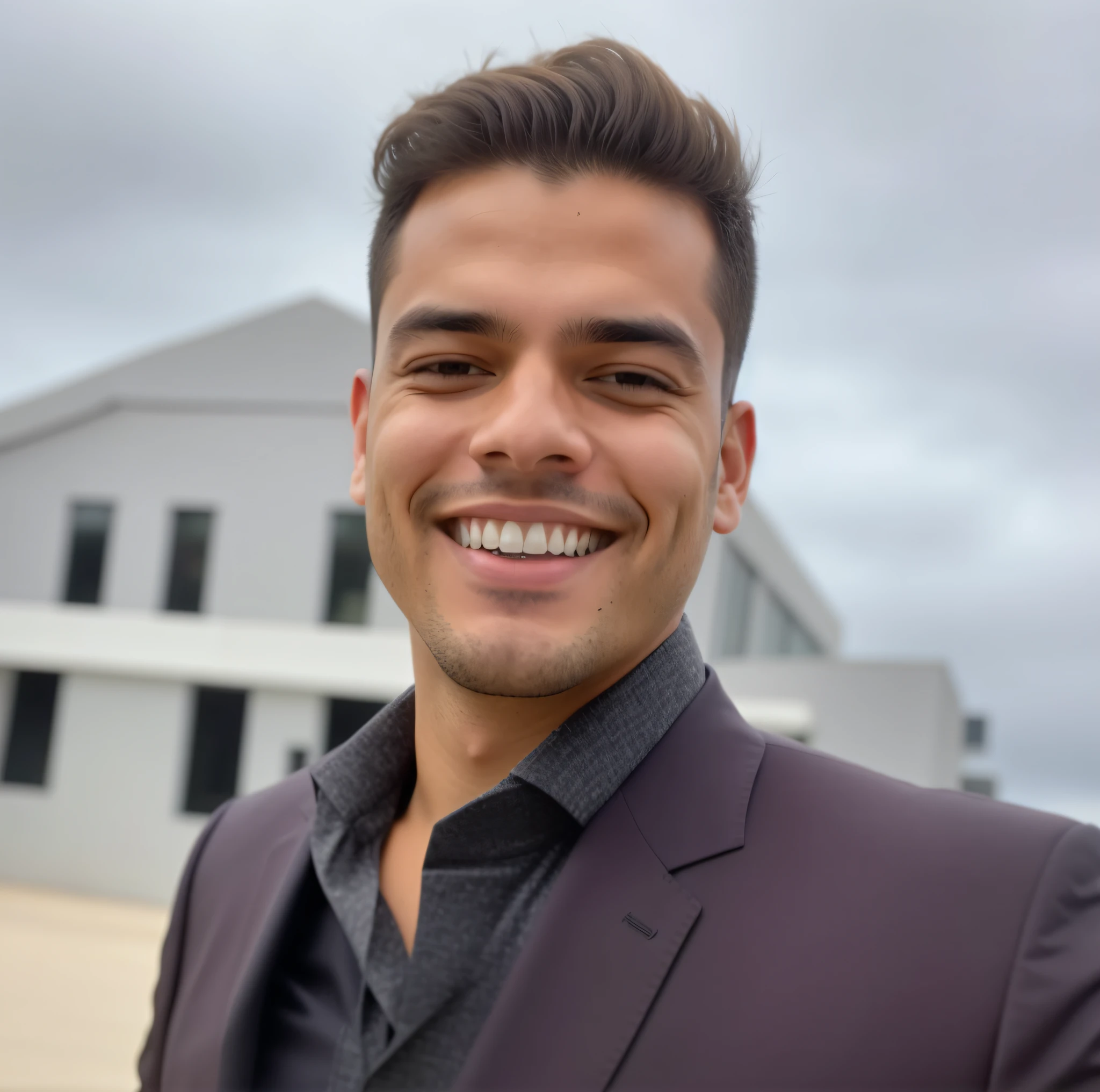 Man in suit and tie smiling in front of a building, Caio Santos, profile picture, profile picture, professional photo, taken in early 2020, David Rios Ferreira, Joseph Moncada, Twitch streamer/gamer Ludwig, profile picture 1024px, Daniel Mirante, profile picture, Ítalo Rafael