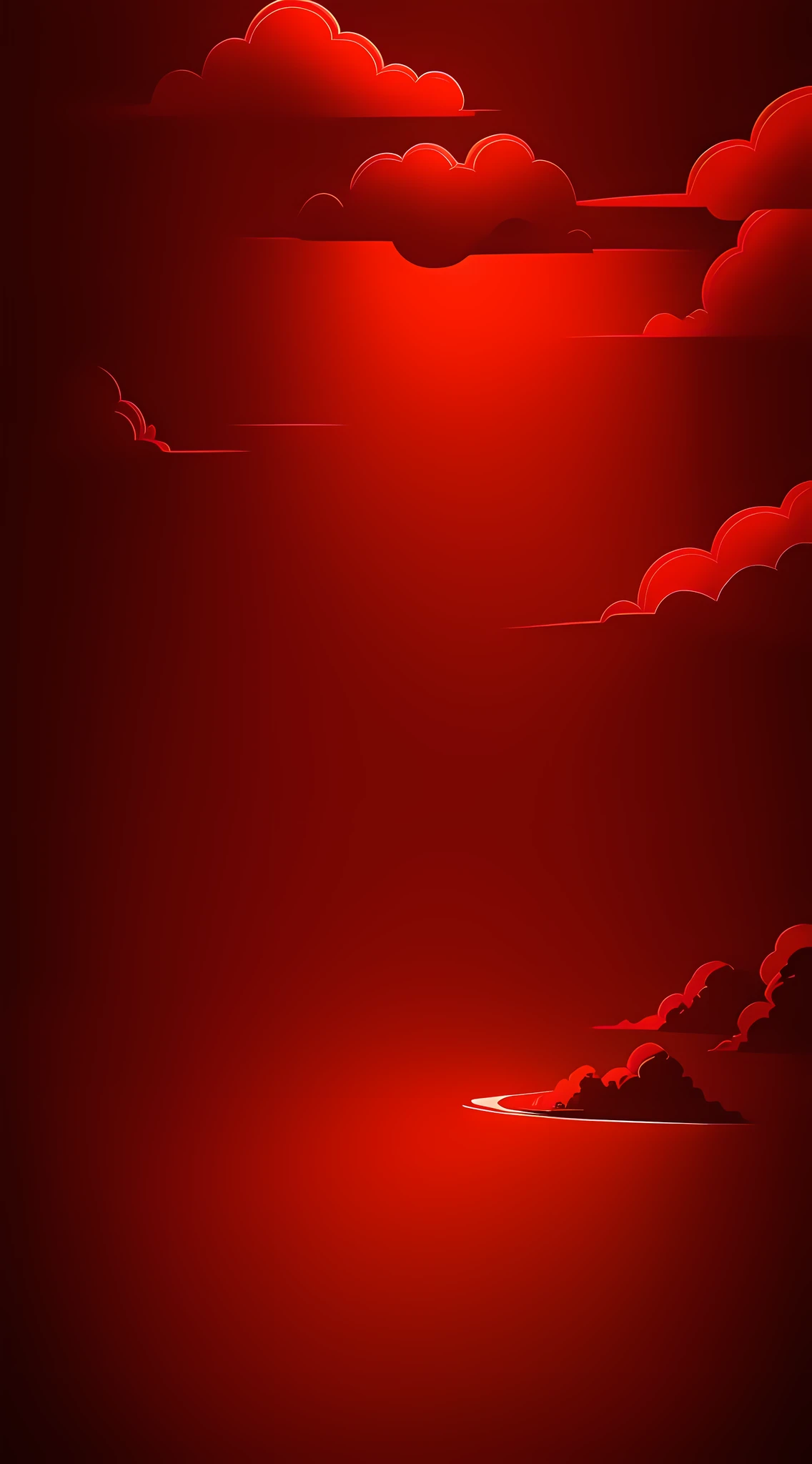 Red background with red and white design and red background with clouds, HD background, simple red background, solid color background complex, red background, pure red background, scarlet background, poster background, solid color background, red theme, red wallpaper design, sea water river cliff pattern, lantern line, --auto --s2