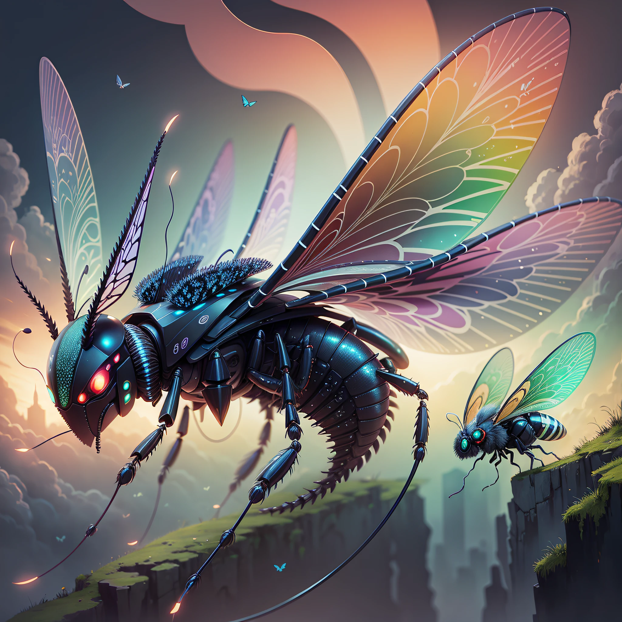Futuristic Abstract Insects --auto --s2