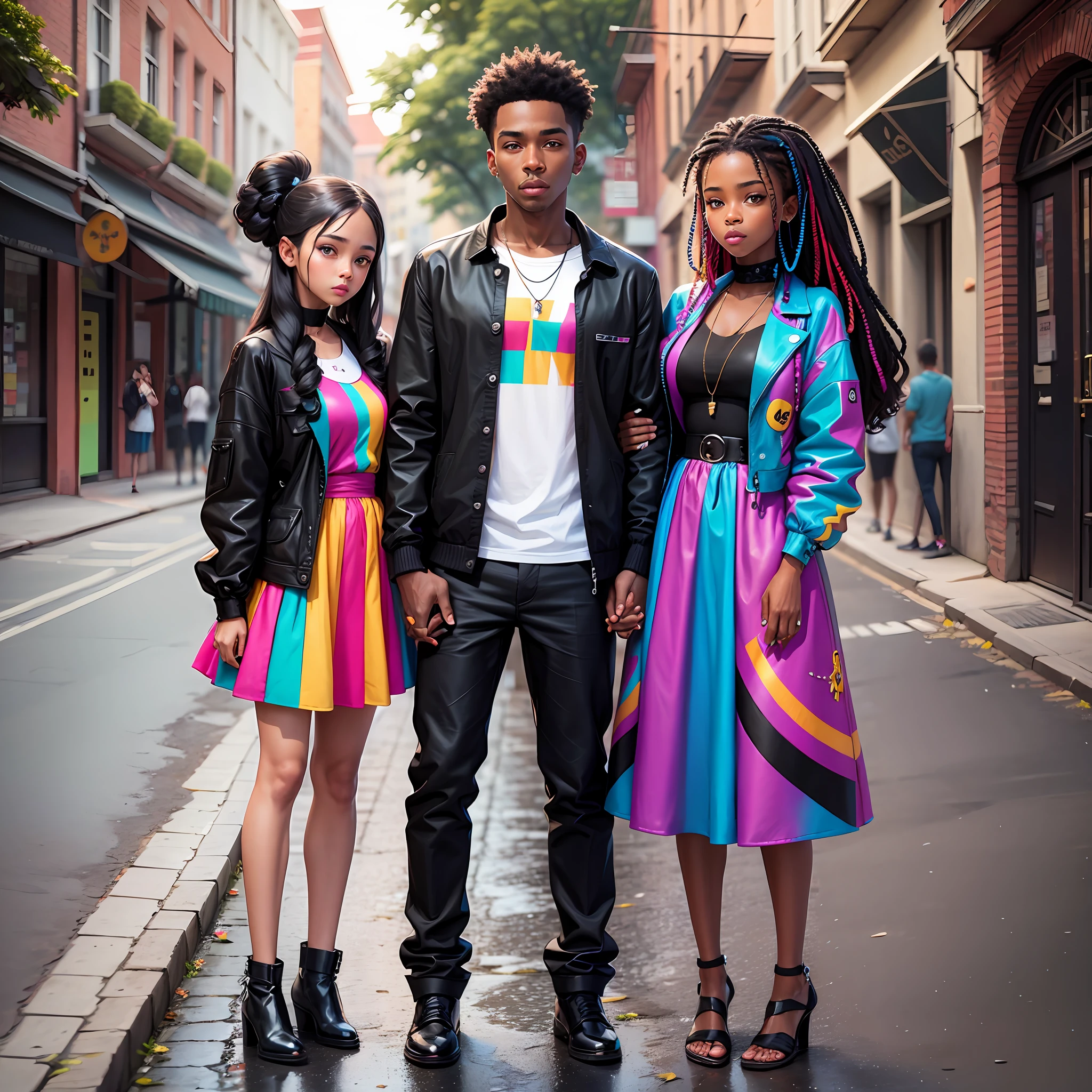 Black family with colorful clothes --auto --s2