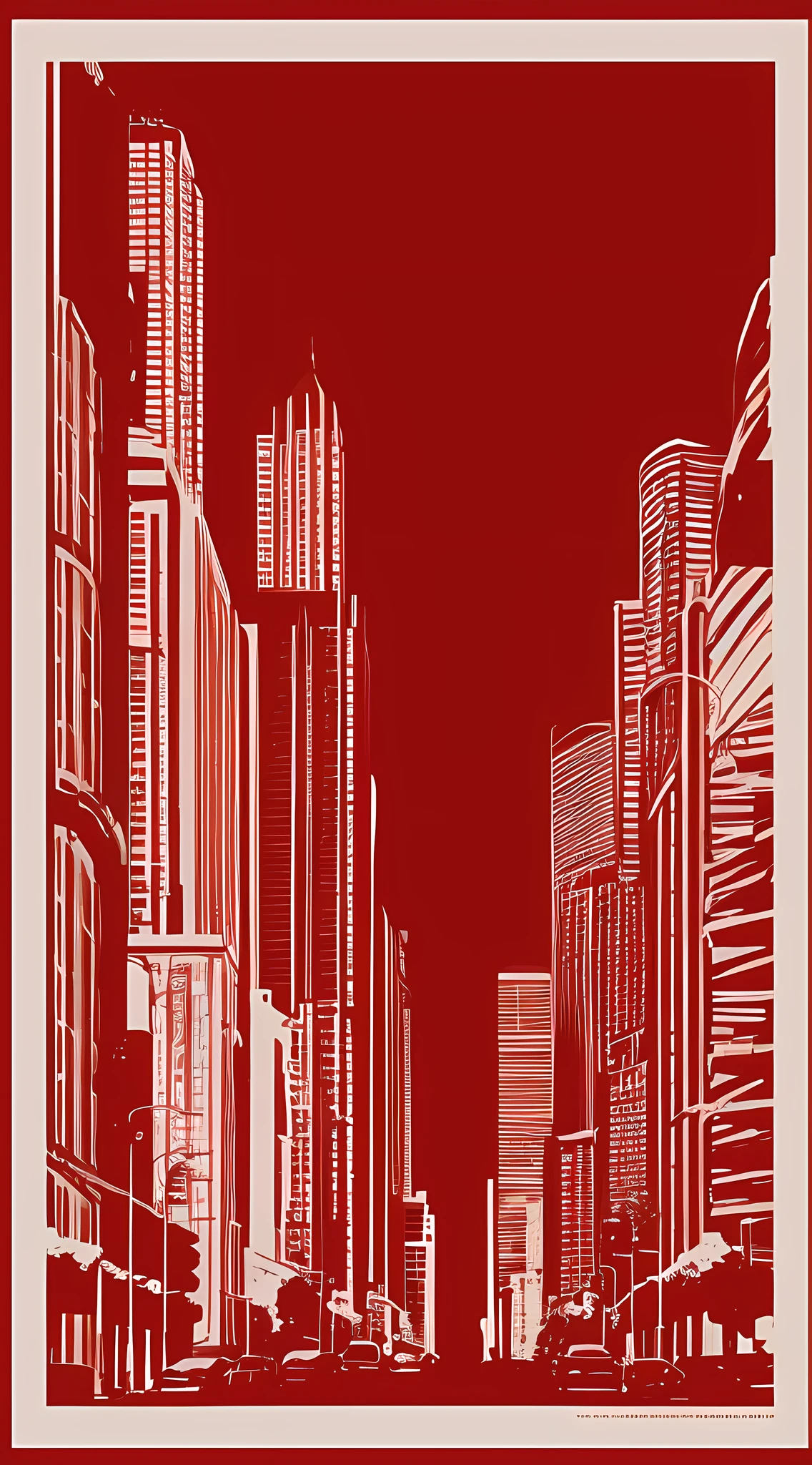 Masterpiece, best quality, red background, red and white design, SUV silhouette, HD background, simple red background, solid color background complex, city silhouette, red background, pure red background, scarlet background, poster background, solid color background, red theme, red wallpaper design --auto --s2
