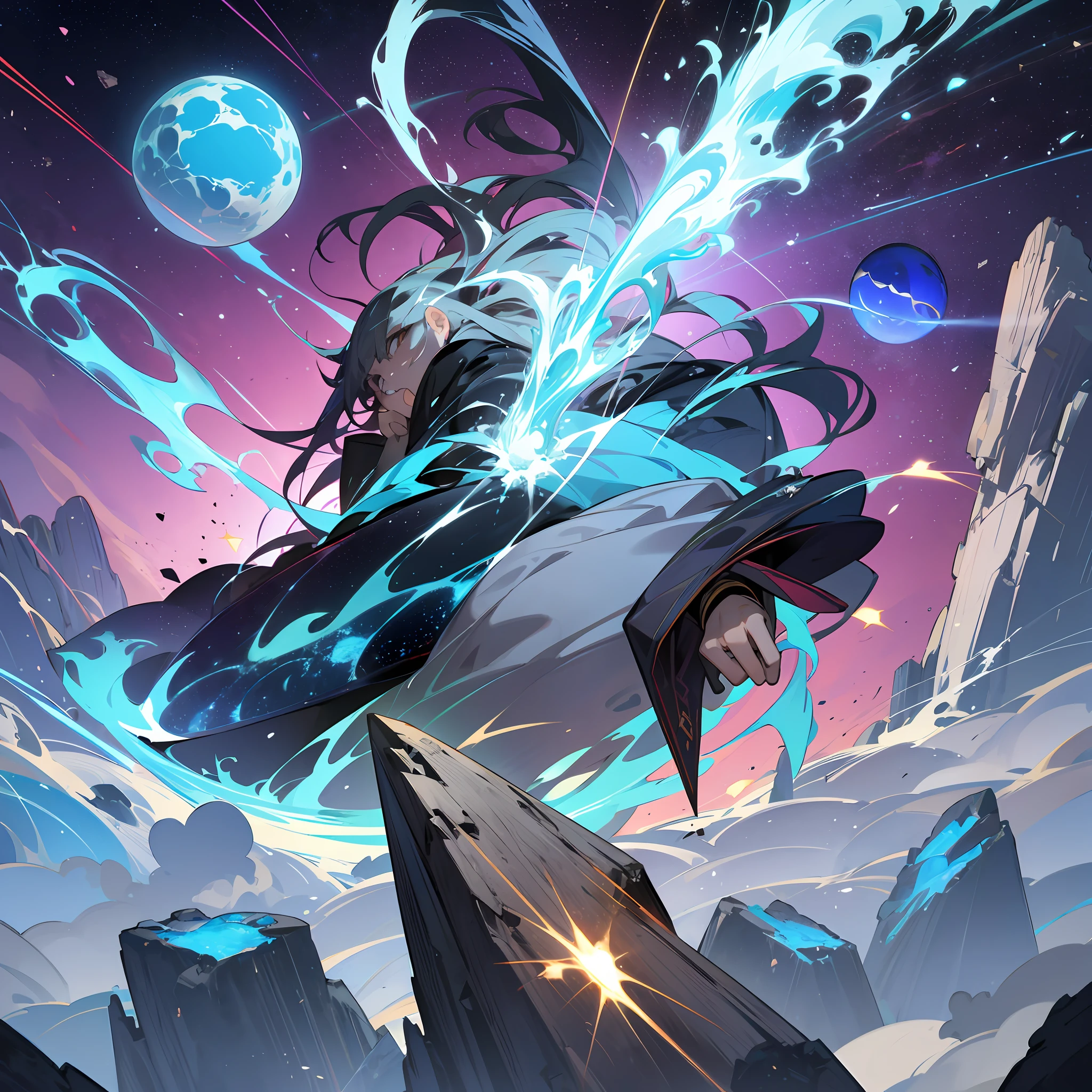 asteroid falling to earth and a staff concentrating all energy to destroy the gigantic asteroid and everyone around him screaming for his name and insenting him --auto --s2
