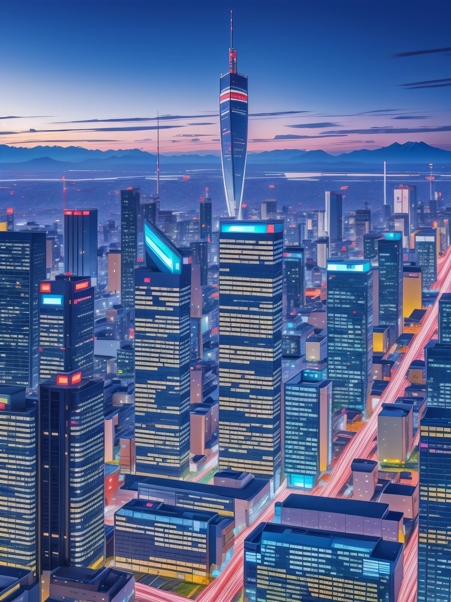 futuristic city, fantasy, 24th century, Japan, Hokkaido