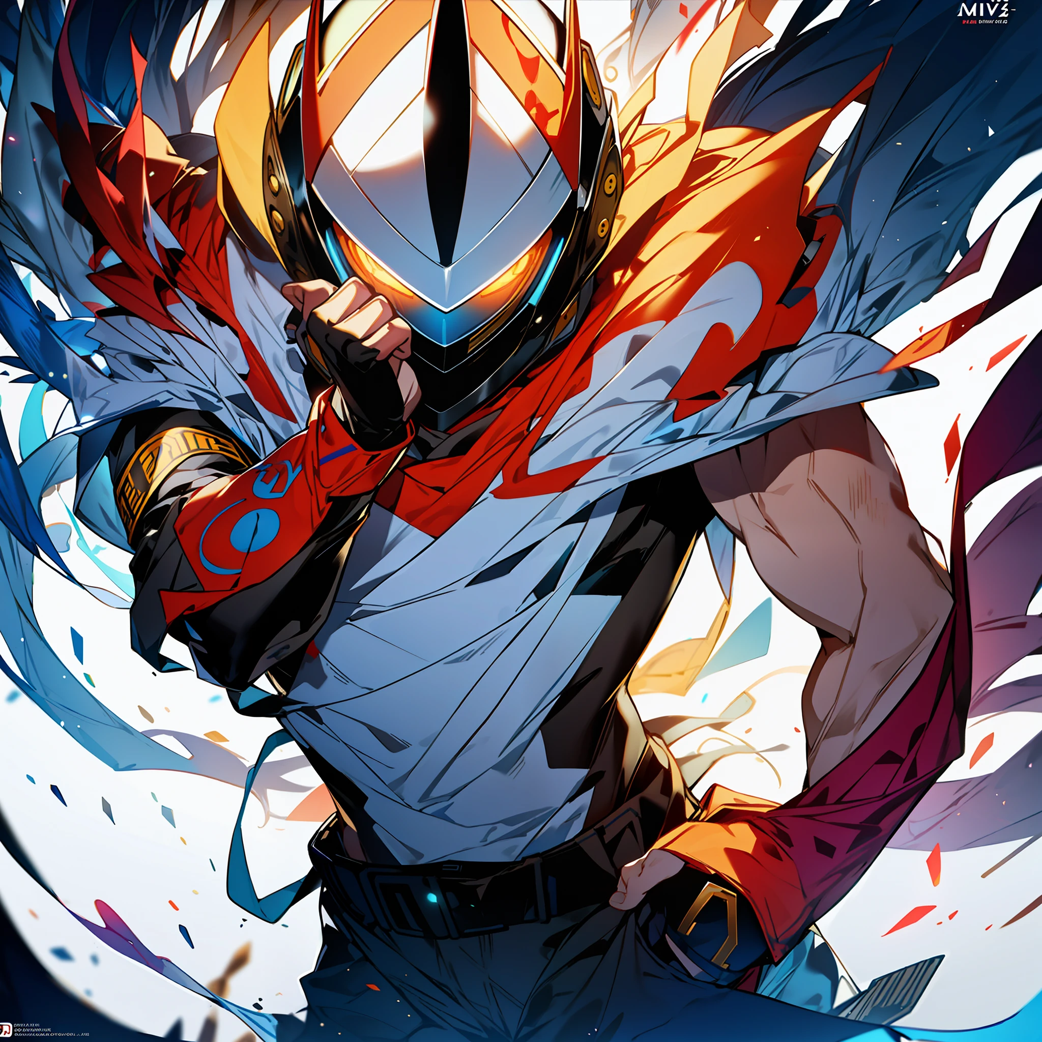 background, mixed-language_text, Japanese letters in graffit ,boys, excellent lighting, sidelighting, (), vhsKeeper,, style GUILTY GEAR -STRIVE perfect ultimate (flat color: 1.3), (magazine_cover: 1.4), (multicolored_background: 1.3), striped_background, card_background, :: comix style by joe madureira :: circular pieces of white metals glued to the arms coming out shimmering yellow glow, , perfect and detailed, ultra detailed shirt with abstract design and with letter print Japanese in graffiti of the sides of clothing, image of full-body boys fighting alongside you with powerful dragons versus alien creature full of tentacles, with immersive effects, hover effect, background graffiti style tribal tattoo with vibrant colors "HDR ultra" detailed and with focus effect, (masterpiece: 1.2, best quality), (beautiful eyes finely detailed: 1.2), , ((Solo)), (Finely detailed eyes and detailed face :1.3), in various full-body attack poses, (cute background: 1.2),futuristic costume, super detailed circular metals Clinging to arms and pants, fantastic paintings