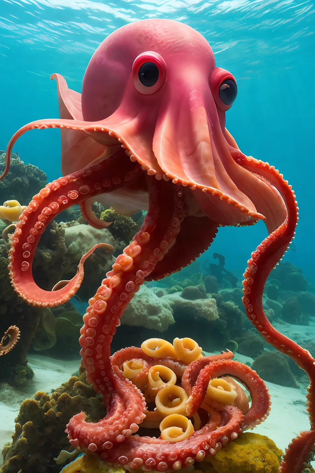 Meat-eating octopus