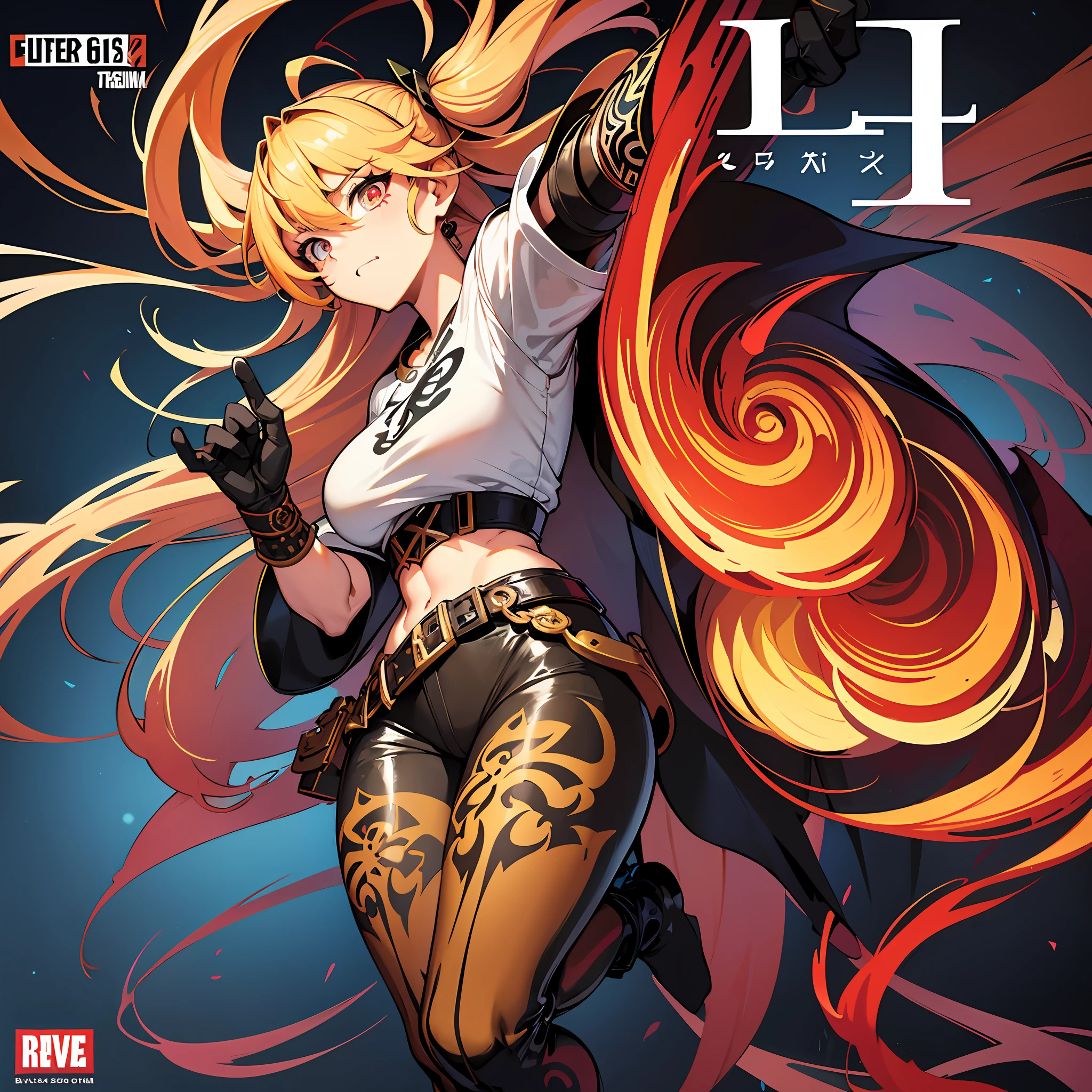 background, mixed-language_text, Japanese letters in graffit ,girls, excellent lighting, sidelighting, (), vhsKeeper,, style GUILTY GEAR -STRIVE perfect(flat color: 1.3), (magazine_cover: 1.4), (multicolored_background: 1.3), striped_background, card_background, :: comix style by joe madureira :: , perfect and detailed, ultra detailed shirt with abstract design, with Japanese letters print in graffit of the sides of the clothes, image of full body girls fighting WITH SUPER FINAL TRANSFORMATION, at your side with powerful dragons versus alien creature full of tentacles, with immersive effects, hover effect, background graffiti style tribal tattoo with vibrant colors "ultra hdr" detailed and with focus effect, (masterpiece: 1.2, best quality), (finely detailed beautiful eyes: 1.2), , ((Solo)), (Finely detailed eyes and detailed face: 1.3), in various full-body attack poses, (cute background: 1.2),futuristic costume, super detailed circular metals Clinging to the arms and pants, fantastic paintings