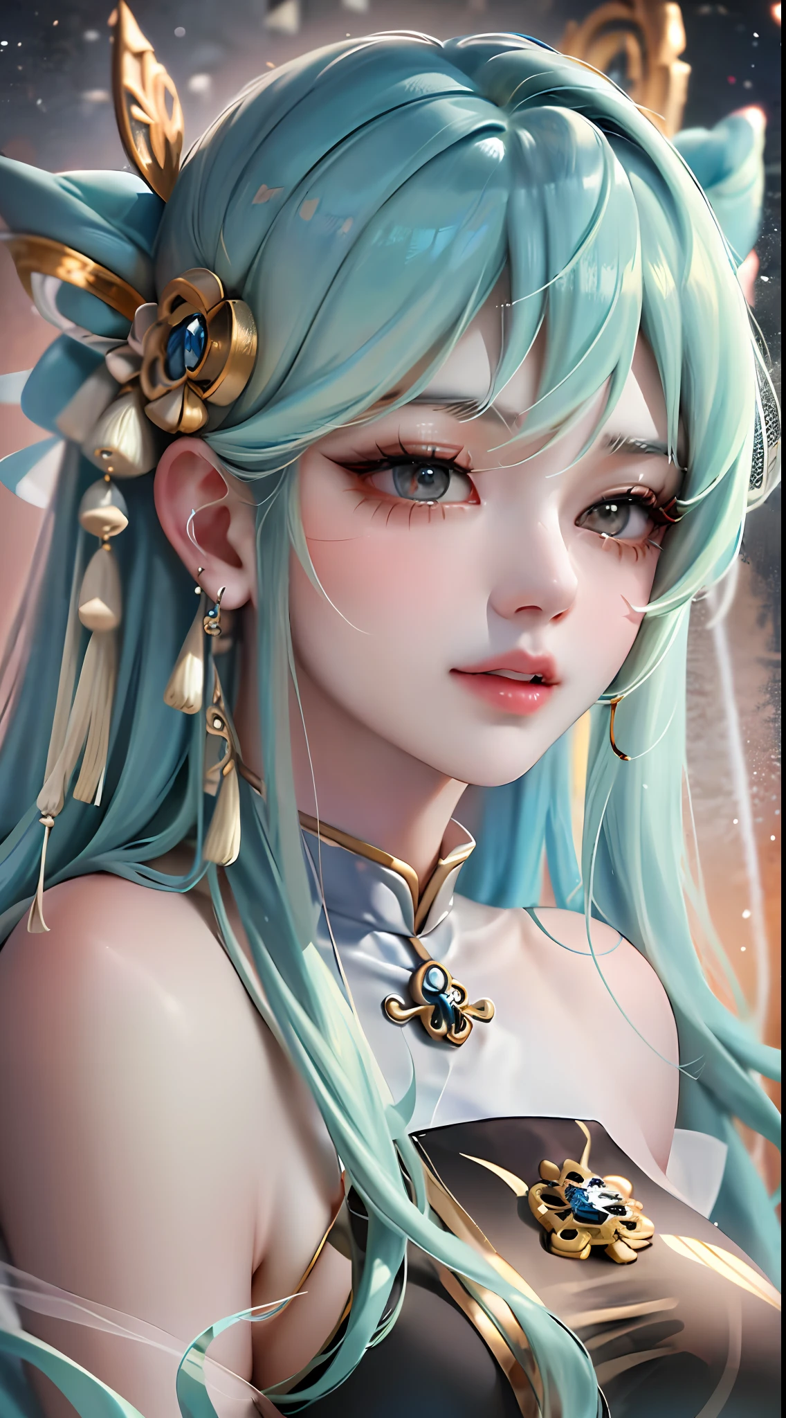(masterpiece), (best quality), highly detailed, HDR, 1girl, solo focus, skindentation,运动文胸，短裤，连裤丝袜， perfect face, puffy face, beautiful face, big eyes, puffy eyes, perfect eyes, 睫毛，初音未来，极其细致的脸，