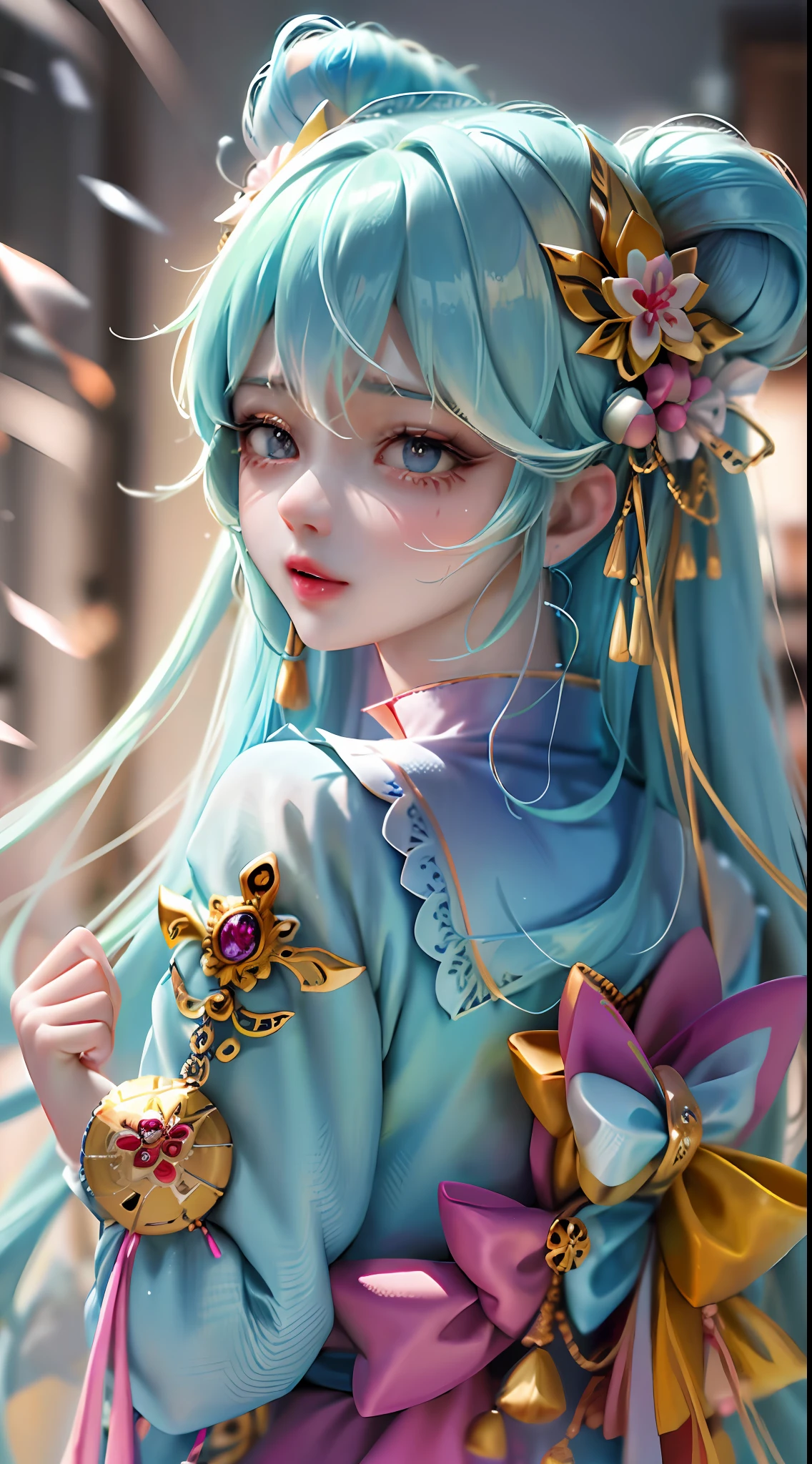 (masterpiece), (best quality), highly detailed, HDR, 1girl, solo focus, skindentation,运动文胸,短裤,连裤丝袜, perfect face, puffy face, beautiful face, big eyes, puffy eyes, perfect eyes, 睫毛,初音未来,极其细致的脸,