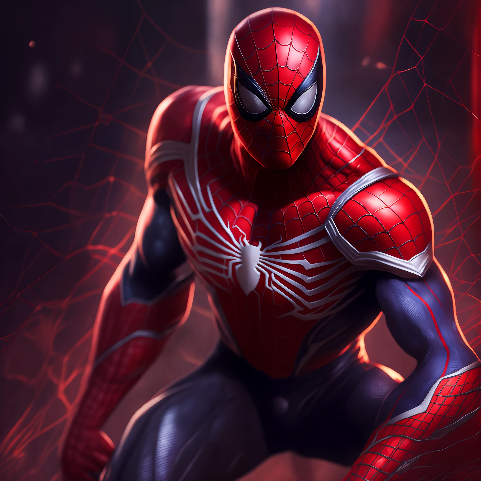 Spider man art, highly detailed, complete body composition, fanart, 8k.