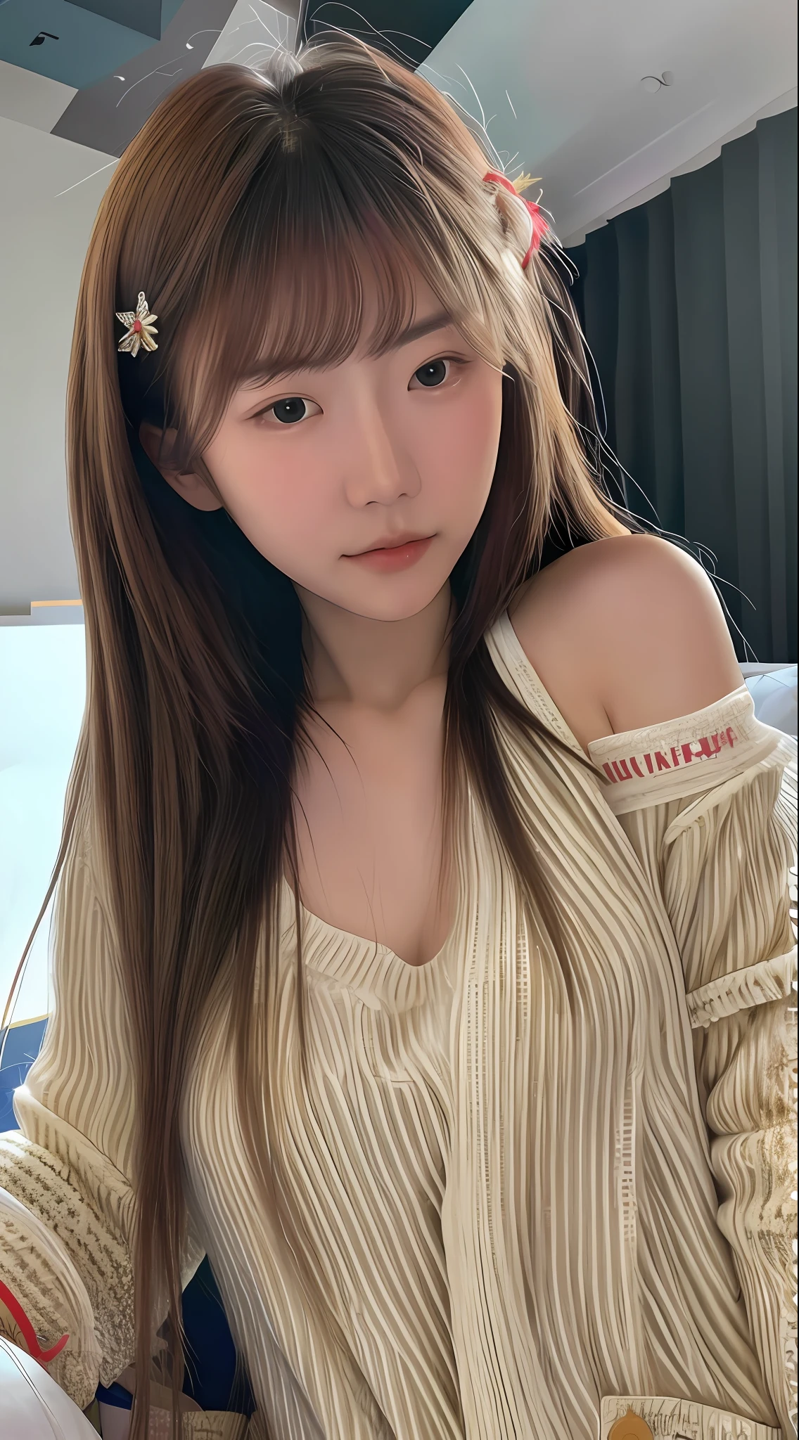 1girl, irelia, pretty young face (Russian) (Asian), venus goddess bauty, puff up, arrogant face, adept art, very realistic ( 8k HD graphic, (soft and chill light), best quality detailed face:1.5, masterpiece:1.3, ultra highres:1.2 dynamic lighting, artstation, poster, volumemetricslighting),