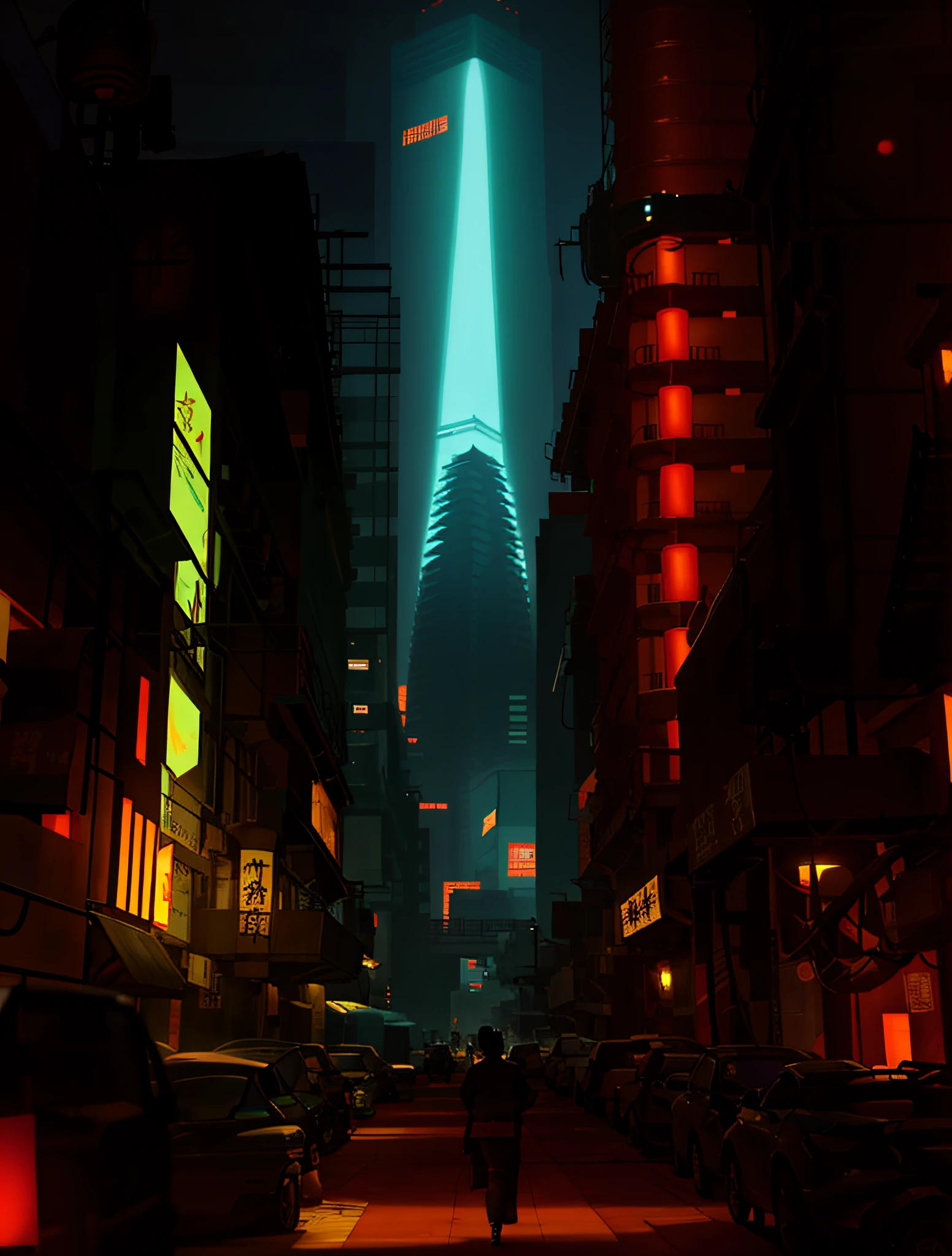 Cyberpunk, Chinese architecture, Chinese temples, spaceships, science fiction, Taoism, Chinese style