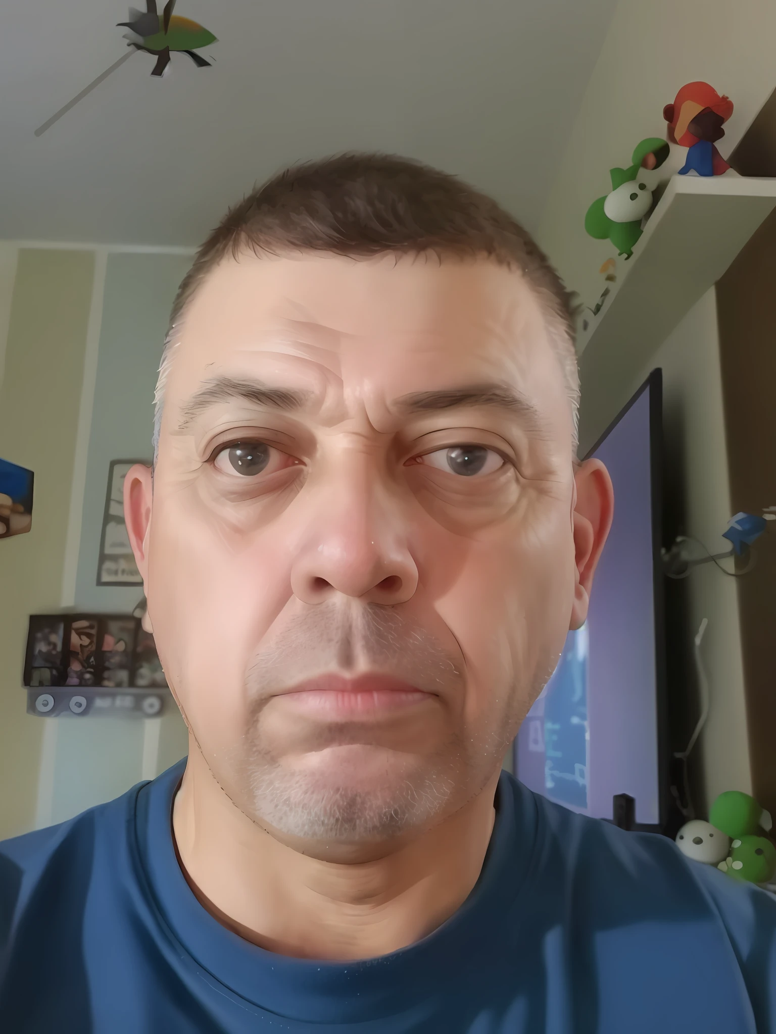 Make a line art caricature with this photo