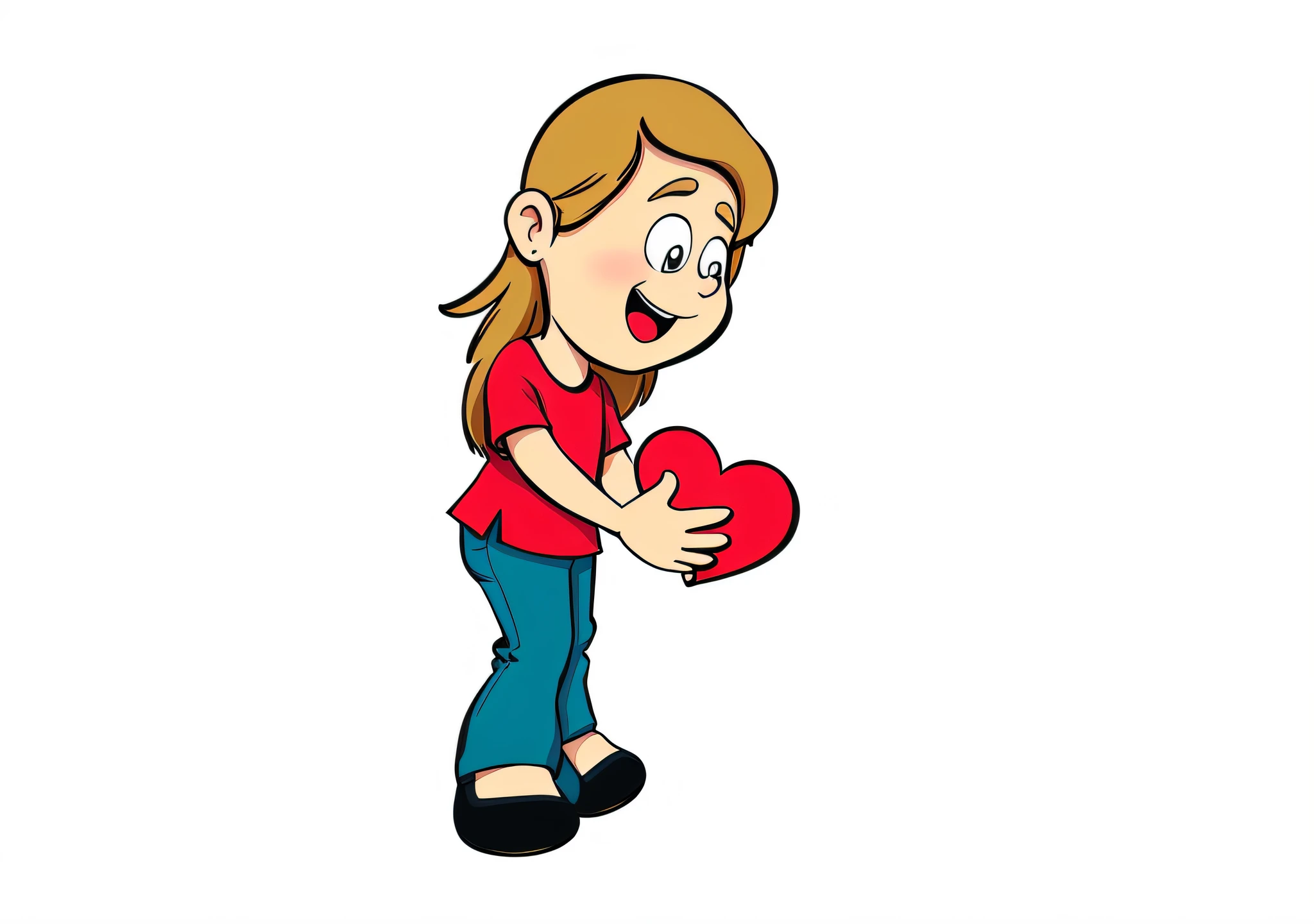 cartoon girl holding a heart with both hands, in cartoon style, girl, cartoon style illustration, hd illustration, girl in love, heart, cartoonish cute, cartoon illustration, kid, cel shaded:15, with a black background, cute cartoon character, with a black dark background, hug, cartoon character, on black background, wonderful, cartoon digital art, cute woman --auto --s2