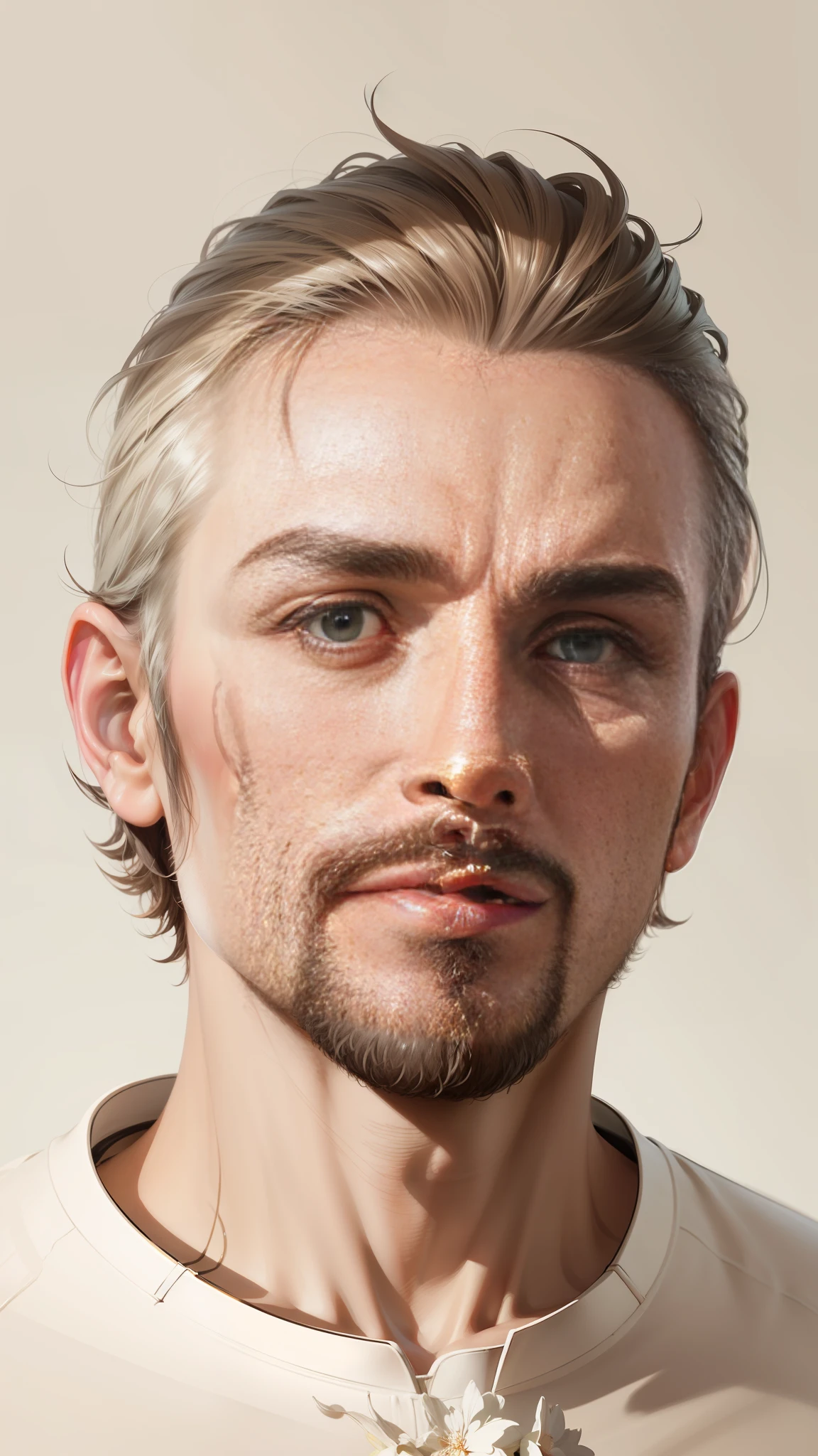 men of 40 yr old. The artwork should have photo-realistic, ultra-realistic, hyper-realistic, 3d avatar style vector, 3d full shot, standing pose, cosmic, outer space, highly detailed, highly detailed symmetric beautiful hazel eyes, highly detailed gorgeous face, dynamic pose, ethereal, mystical, in style of artists like Russ Mills, Darek Zabrocki, Ivan laliashvili, Jean-Baptiste Monge. Ink Dropped in water, splatter drippings, paper texture, pulp Manga, and perfect shading, with dramatic lighting. The artwork should be centered, stylized, and elaborate. rendered in 8K resolution for high-quality detail, artstation, concept art, smooth, sharp focus, illustration, highly detailed, soft natural volumetric cinematic perfect light, intricate artwork masterpiece