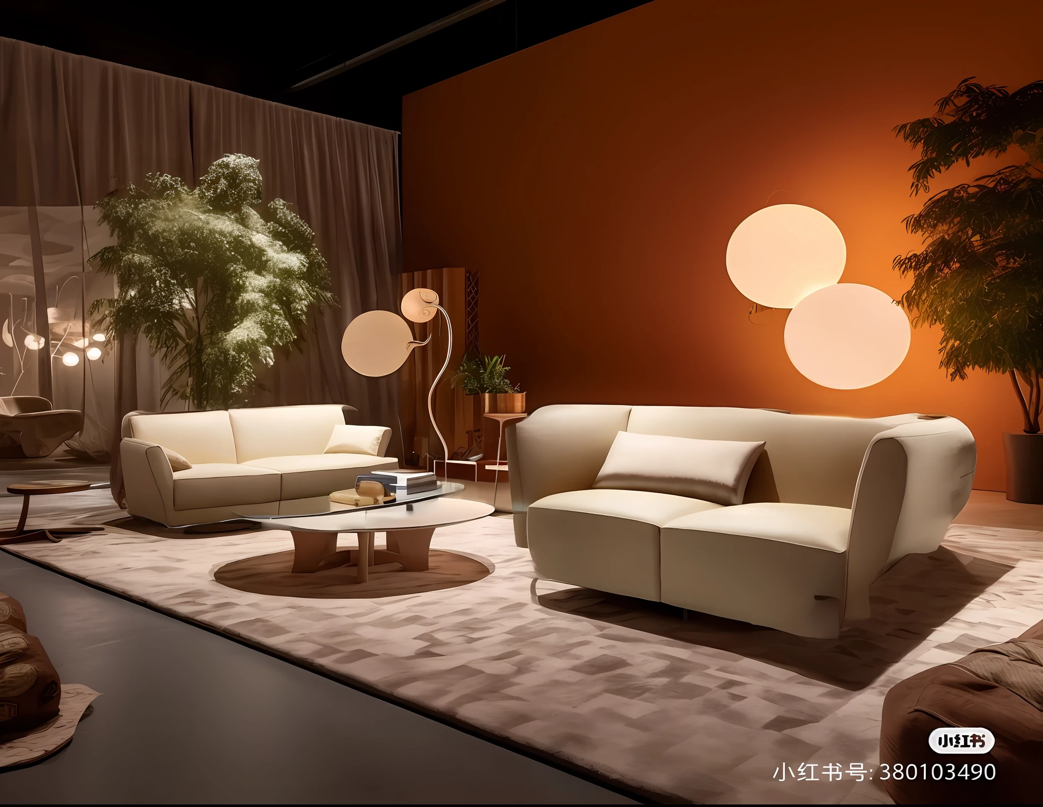 Cream style sofa, comfortable and soft