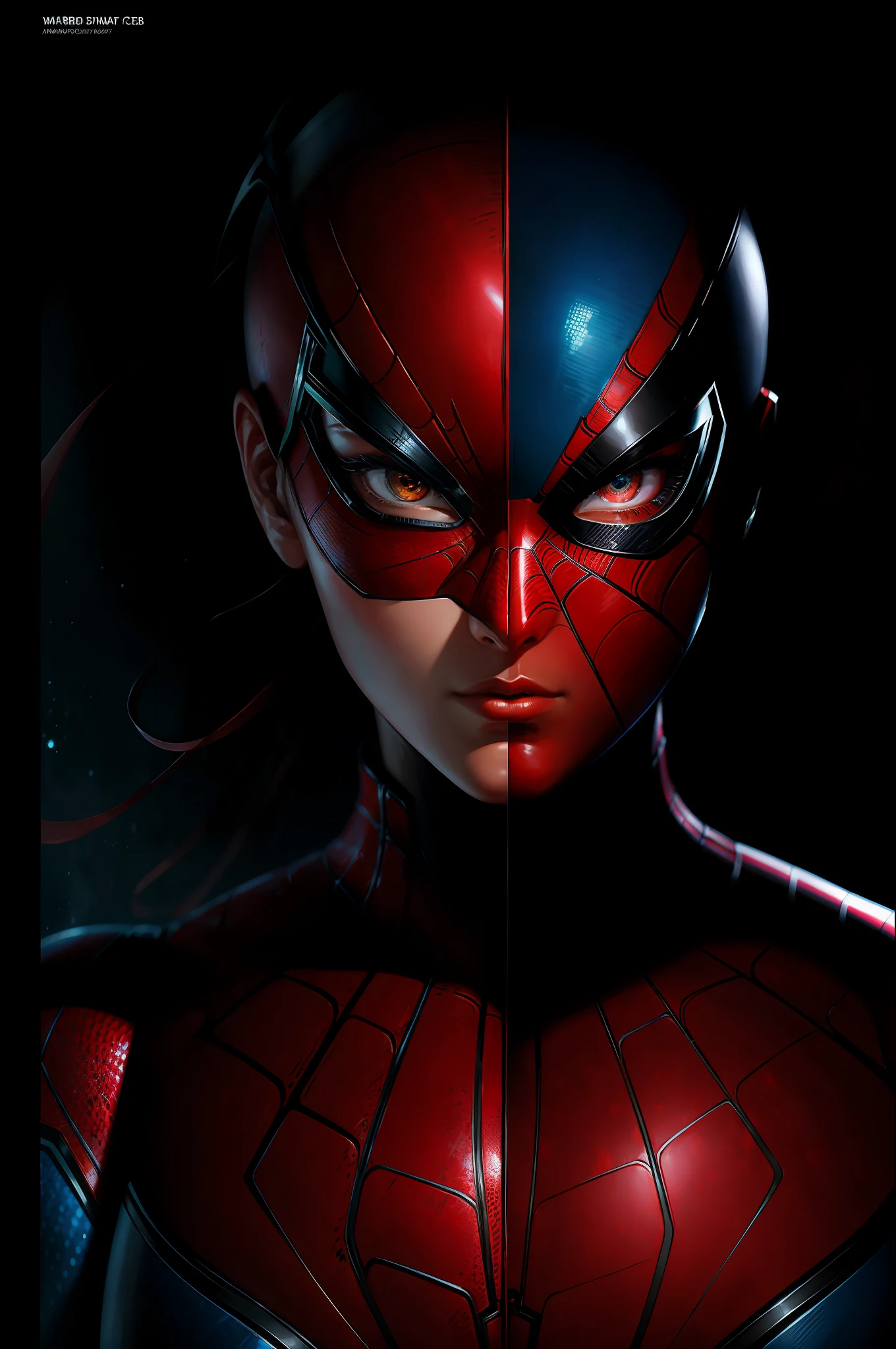 (Award Winning Digital Artwork:1.3) of (Sketch:1.3),(Energetic:1.3) Spidey, EmmaRob,CGSociety,ArtStation,(Saturated:1.3),(close portrait:1.3),(Feminine:1.4),(beautiful:1.4),(attractive:1.3),handsome,calendar pose,perfectly detailed eyes,studio lighting,thematic background