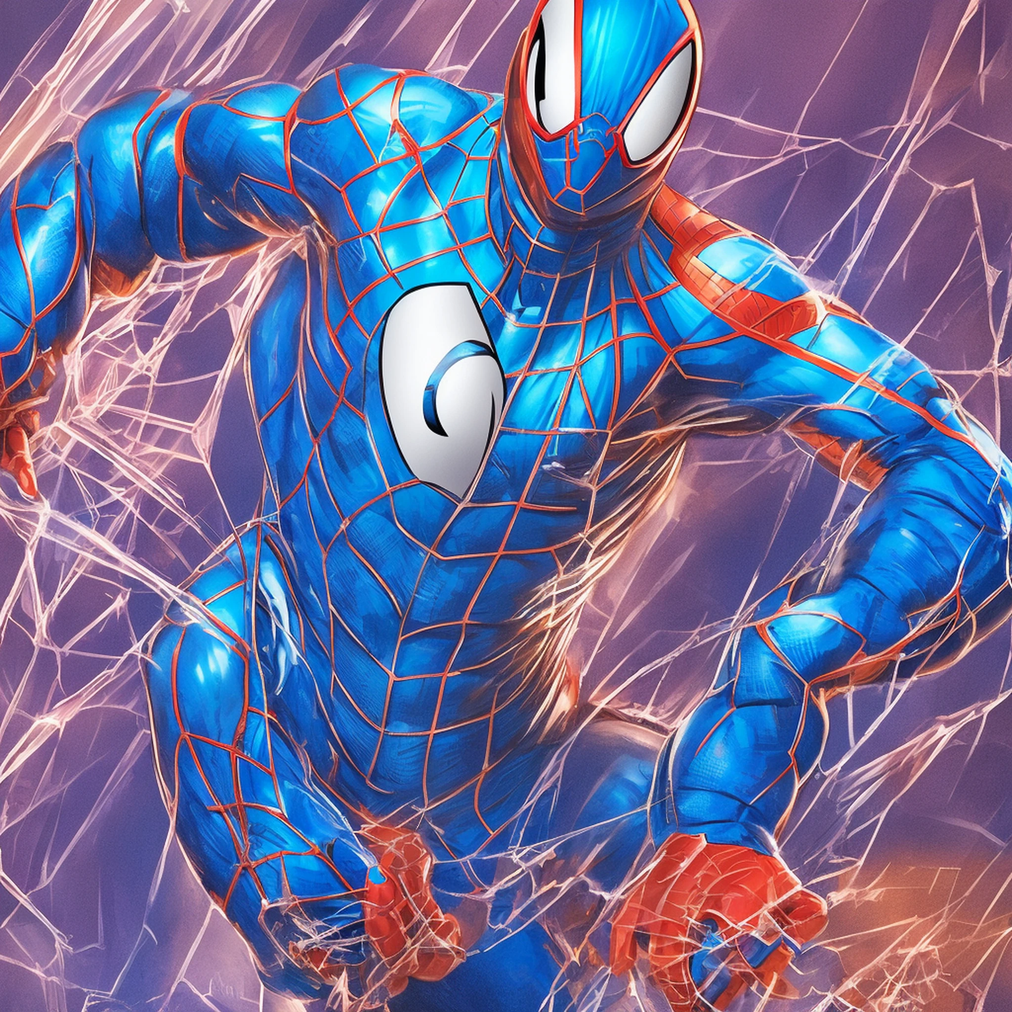 Blue spider man, ultra detailed, maximum quality classic style --auto --s2