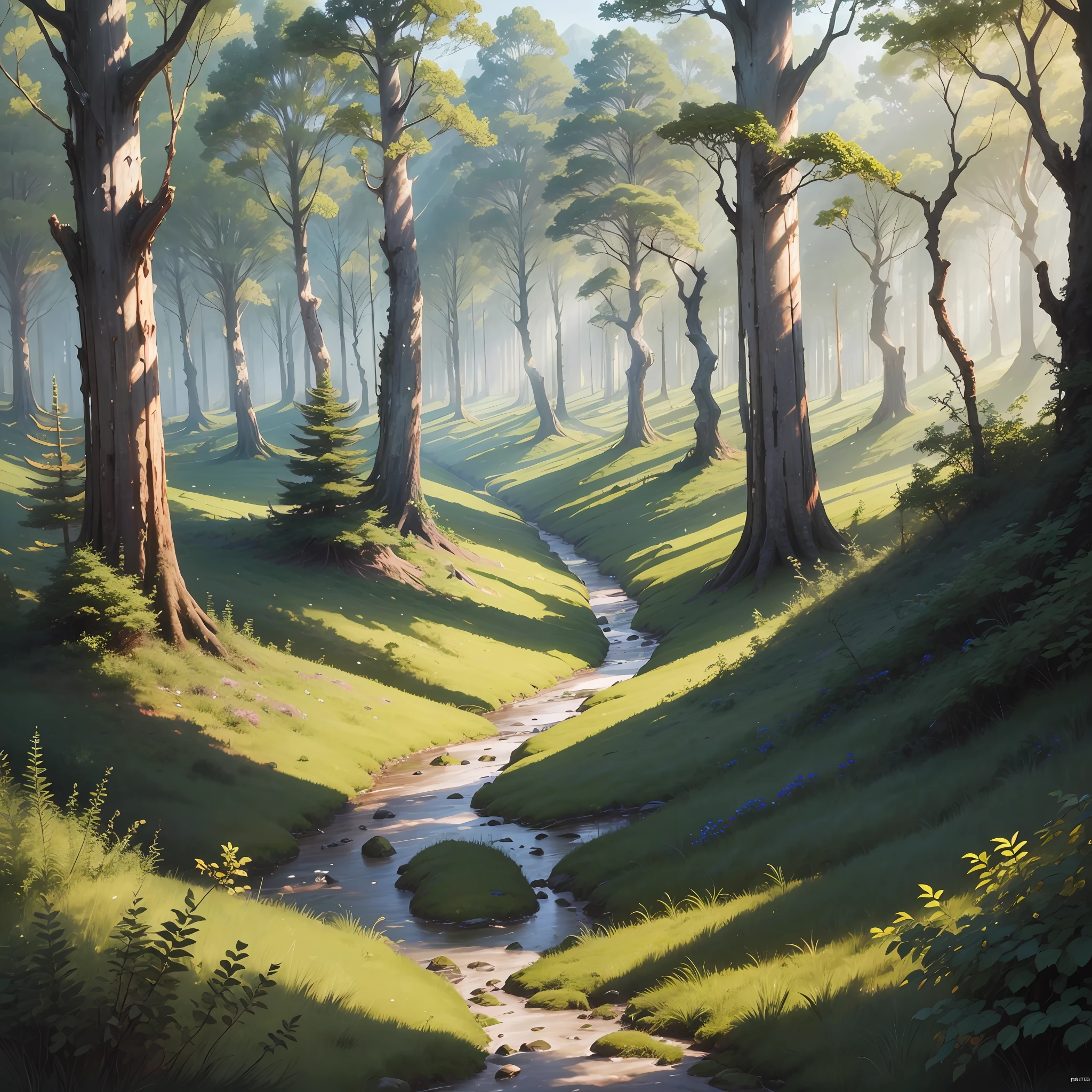 Afternoon, Deciduous Forest, Heathland, Rainforest, Plains, Meadow, Steppe, Valley, fantasia