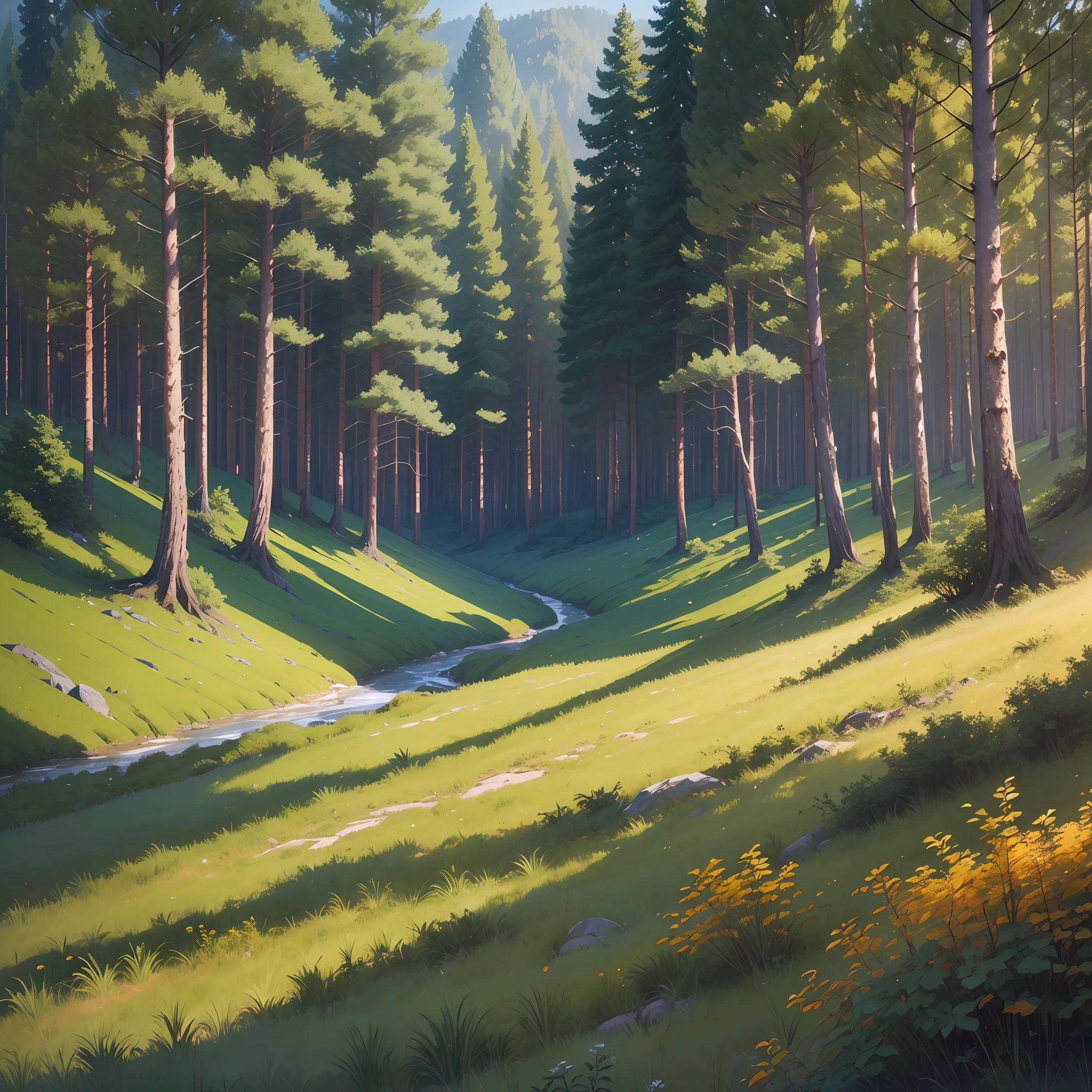 Afternoon, Deciduous Forest, Heathland, Rainforest, Plains, Meadow, Steppe, Valley, fantasia