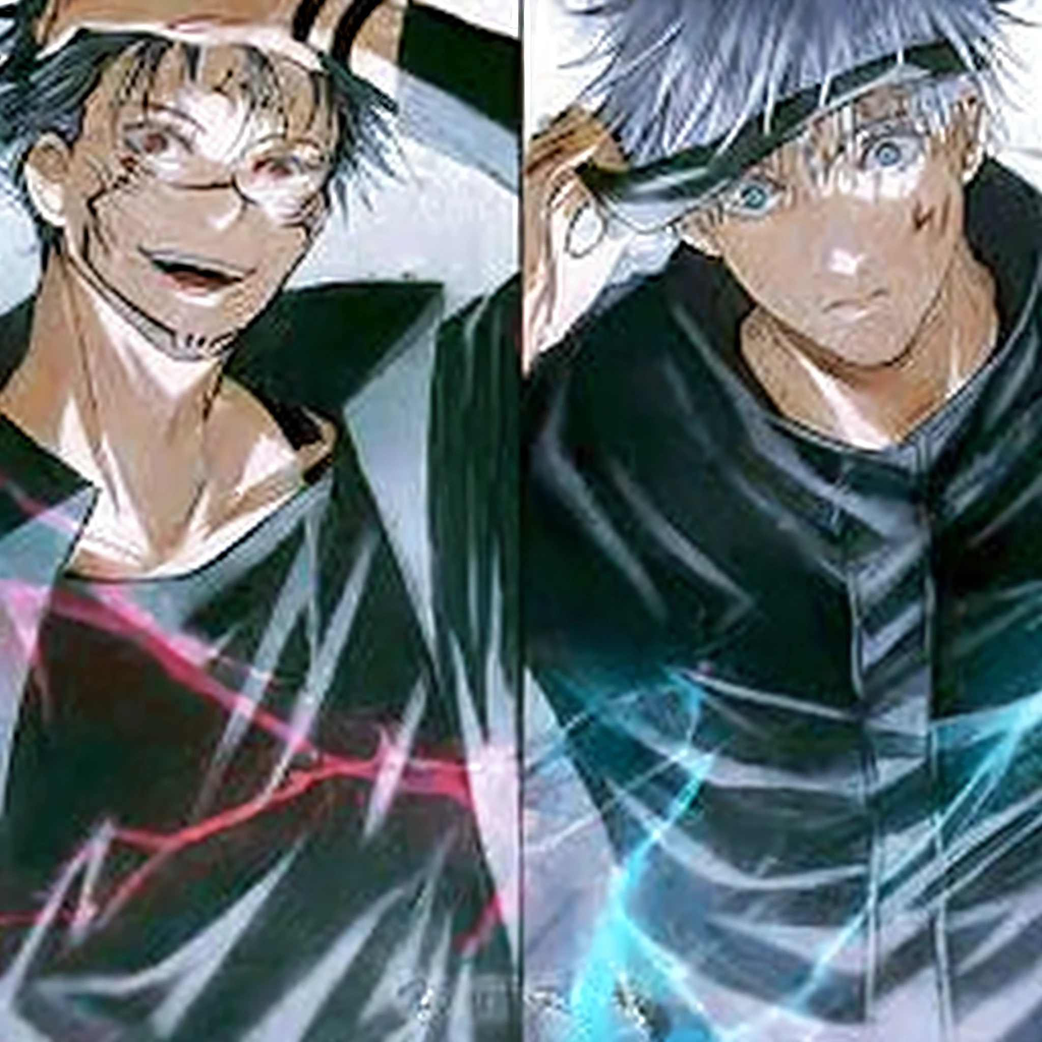 Two anime characters with glasses and a black shirt, Jujutsu Kaisen, accurate representation, Killua Zoldyck black hair, Kaneki Ken, Killua Zoldyck, standalone complex, Pin on Anime, Ken Kaneki, male anime style, Manhwa, Two beautiful anime men, Yukio-E, Ichigo Kurosaki in HD --auto --s2