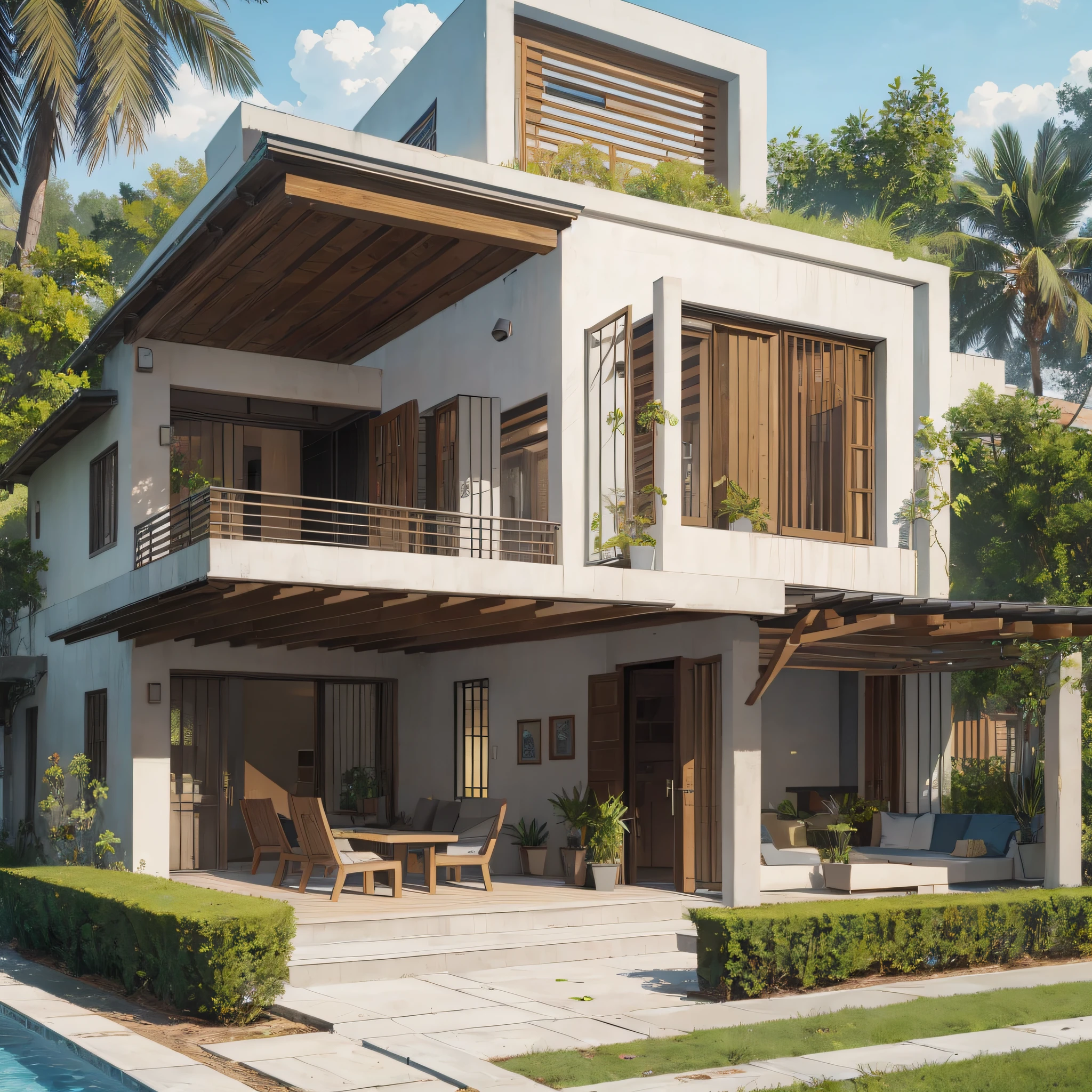 Modern house made by Leonardo da Vinci --auto --s2
