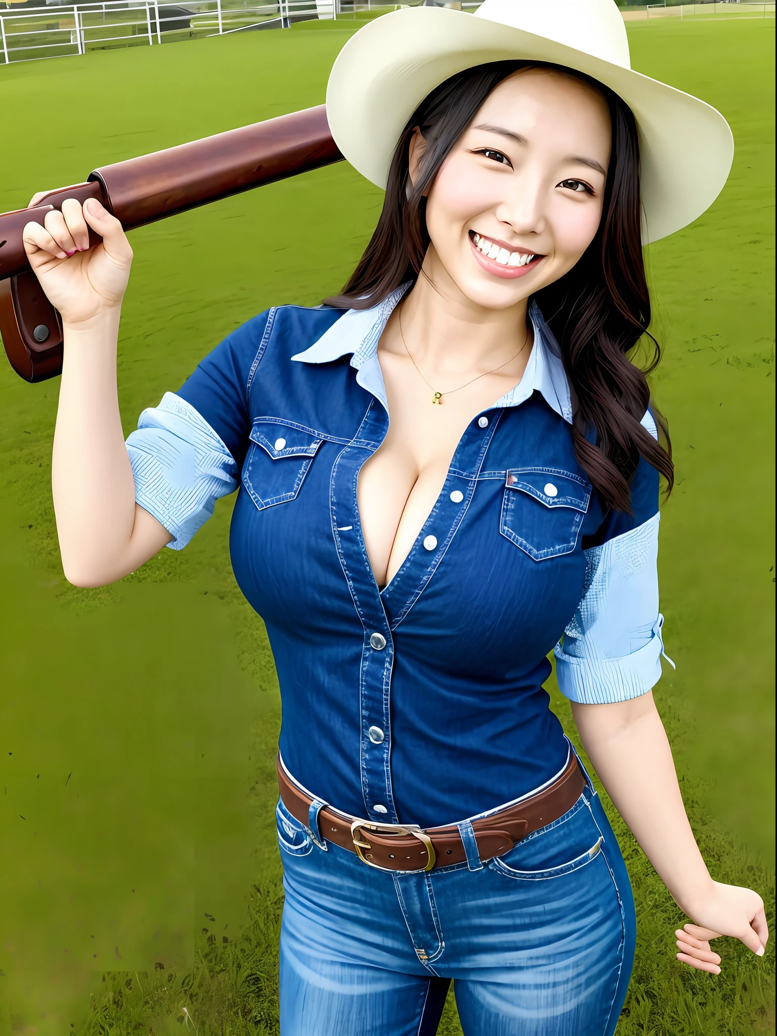 Ground Sides Visible Big Breasts Smile Asian Girl Cowgirl