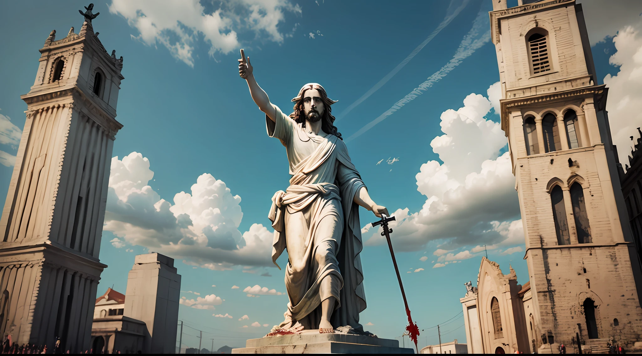 Statue of Jesus with little blood --auto --s2
