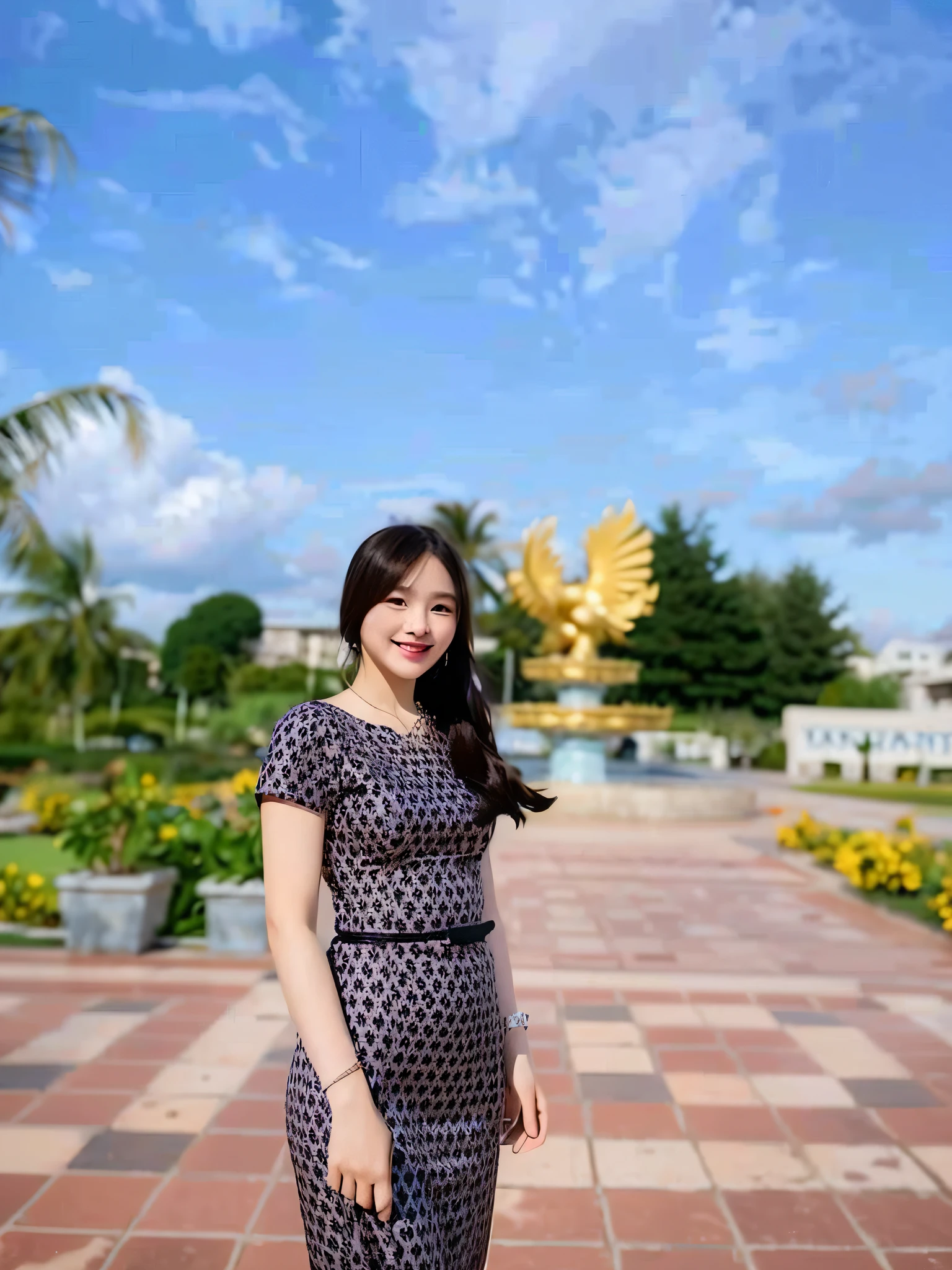 arafed woman in a purple dress posing for a picture, dang my linh, nivanh chanthara, in style of lam manh, mai anh tran, photo taken in 2 0 2 0, lovely woman, hoang long ly, a young asian woman, vietnamese woman, an asian woman, dao trong le, leaked image, one teenage cute girl , (masterpiece, best quality:1.2), ultra high res, (photorealistic:1.4), detailed skin, cinematic lighting, friendly, intelligent, conversation engaging, happy, kind, energetic, cheerful, creative, with sparkling eyes and a contagious smile.