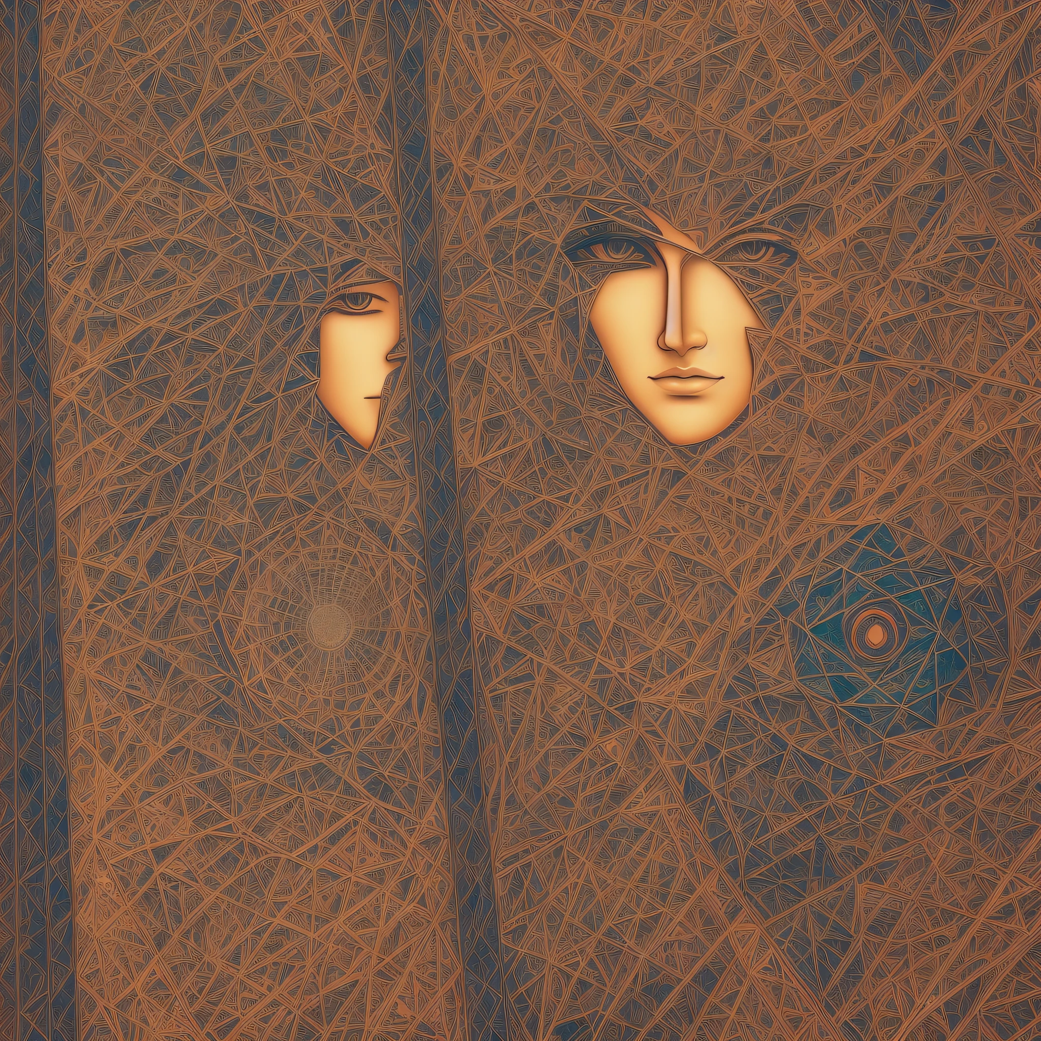 "Inner duality: visually represent the conflicts and harmonies that occur within the human mind." --auto --s2