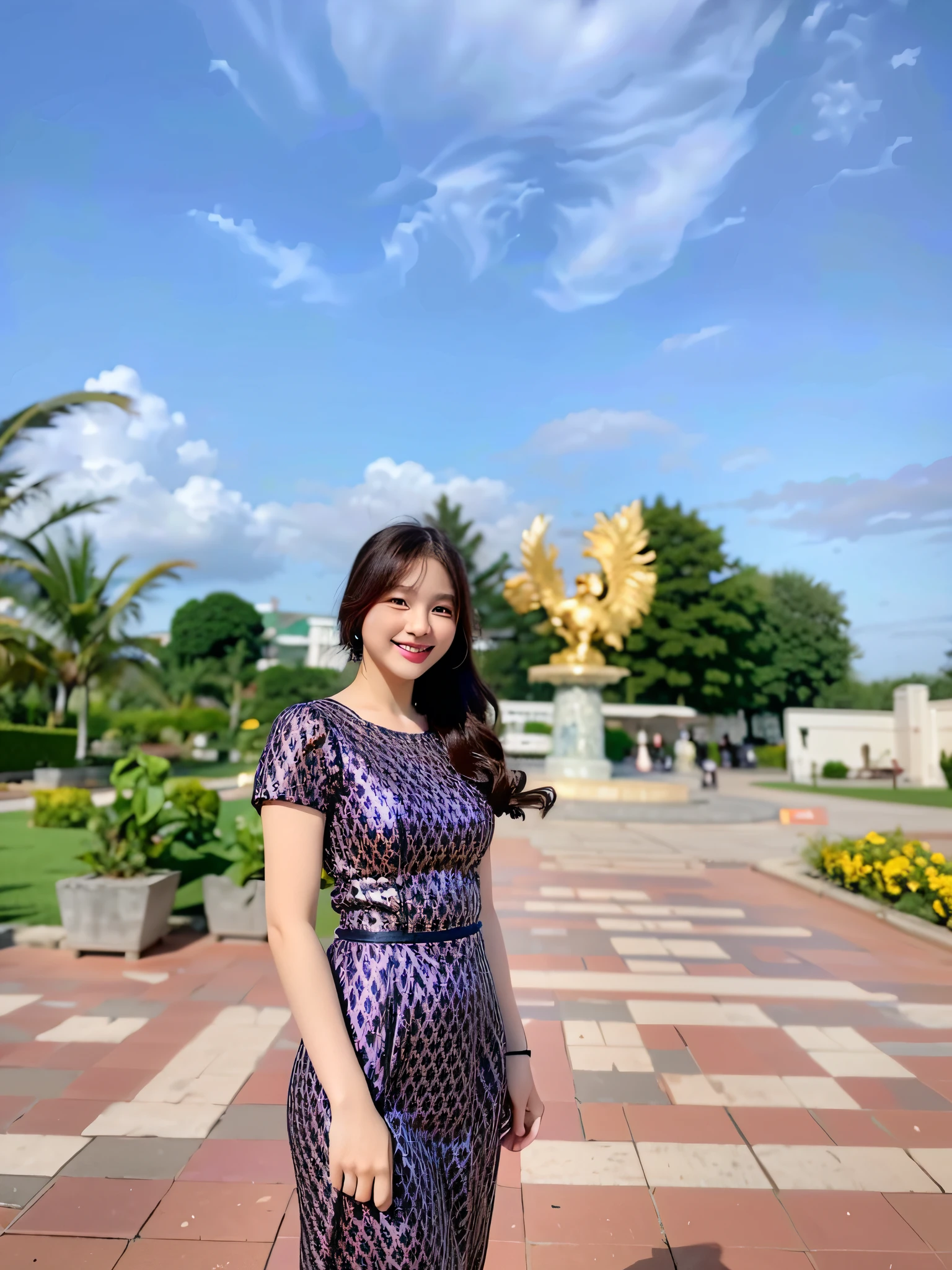 arafed woman in a purple dress posing for a picture, dang my linh, nivanh chanthara, in style of lam manh, mai anh tran, photo taken in 2 0 2 0, lovely woman, hoang long ly, a young asian woman, vietnamese woman, an asian woman, dao trong le, leaked image, one age cute girl , (masterpiece, best quality:1.2), ultra high res, (photorealistic:1.4), detailed skin, cinematic lighting, friendly, intelligent, conversation engaging, happy, kind, energetic, cheerful, creative, with sparkling eyes and a contagious smile.