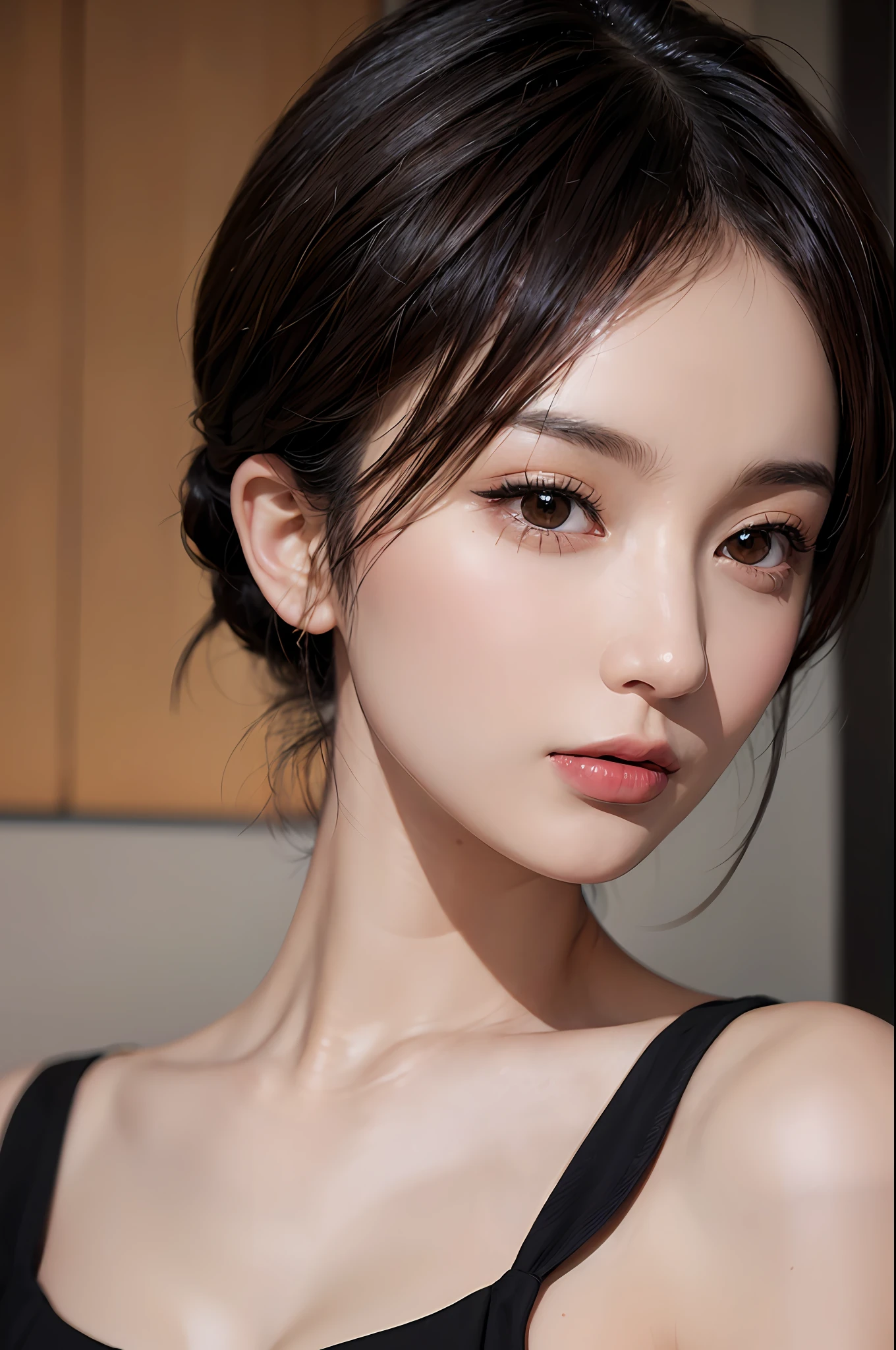 (Masterpiece: 1.3), (8k, photo realistic, RAW photo, best quality: 1.4), (1girl), beautiful face, (realistic face), (black hair, short hair: 1.3), beautiful hairstyle, realistic eyes, beautiful detailed eyes, (realistic skin), beautiful skin, (clothes random), absurd, charm, super high resolution, super realistic to, high detail, golden ratio, Japanese, beautiful woman, idol, background sunny park,