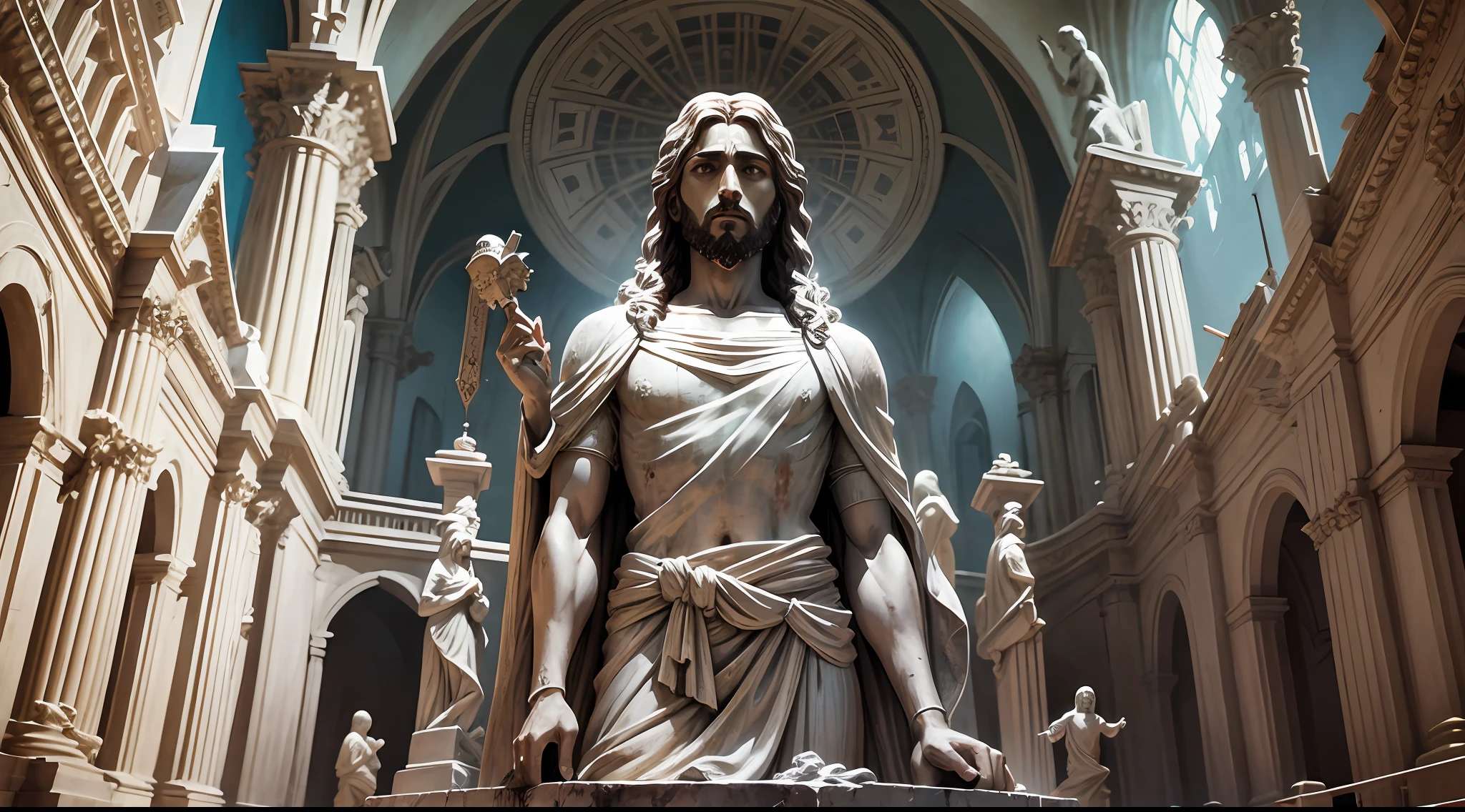 Statue of Jesus with little blood --auto --s2