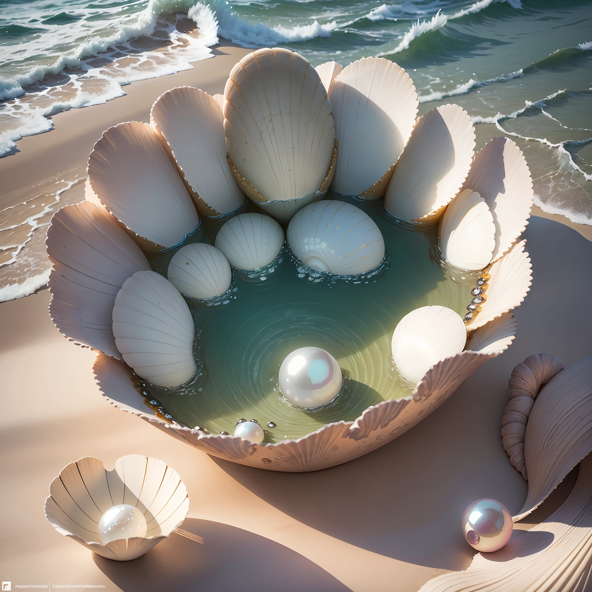 Artistic Challenge: Create an artistic and realistic photographic image that captures the magical essence of a shell with a pearl on the edge of the sea, on a stunning beach. In this challenge, it is important to emphasize that people should not appear in the image, keeping the total focus on the natural beauty and serenity of the scenery.
The shell, with its rich texture and white coloration, rests delicately on the fine sand of the beach. The life-size pearl lies inside the shell, radiating a unique and subtle glow. The goal is to portray the pearl with authenticity, displaying its real size, its details and its captivating luminosity.
To capture this image in an artistic and realistic way, it is essential to have a professional photographer and superior quality equipment. The lenses used should be able to highlight every detail of the shell and pearl, highlighting their unique characteristics.
Lighting plays a crucial role in creating this image. The sunlight, reflecting a magical moment, bathes the beach with soft tones and provides a soft and enveloping lighting. It is essential to work with the photographer to find the perfect balance between natural light and scene detail, ensuring that the pearl and shell are properly highlighted.
Avoid the presence of distracting elements and focus on the artistic representation of the scene described. The absence of people will allow the nature and beauty of the shell with the pearl to be the main highlight of the image.
By complying with these guidelines, the resulting image is expected to be an artistic and realistic representation, which conveys the beauty, serenity and authenticity of the shell with the pearl on the edge of the sea. Rely on the skill and expertise of the professional photographer and quality equipment to ensure that every detail is captured with precision and delight." --auto --s2