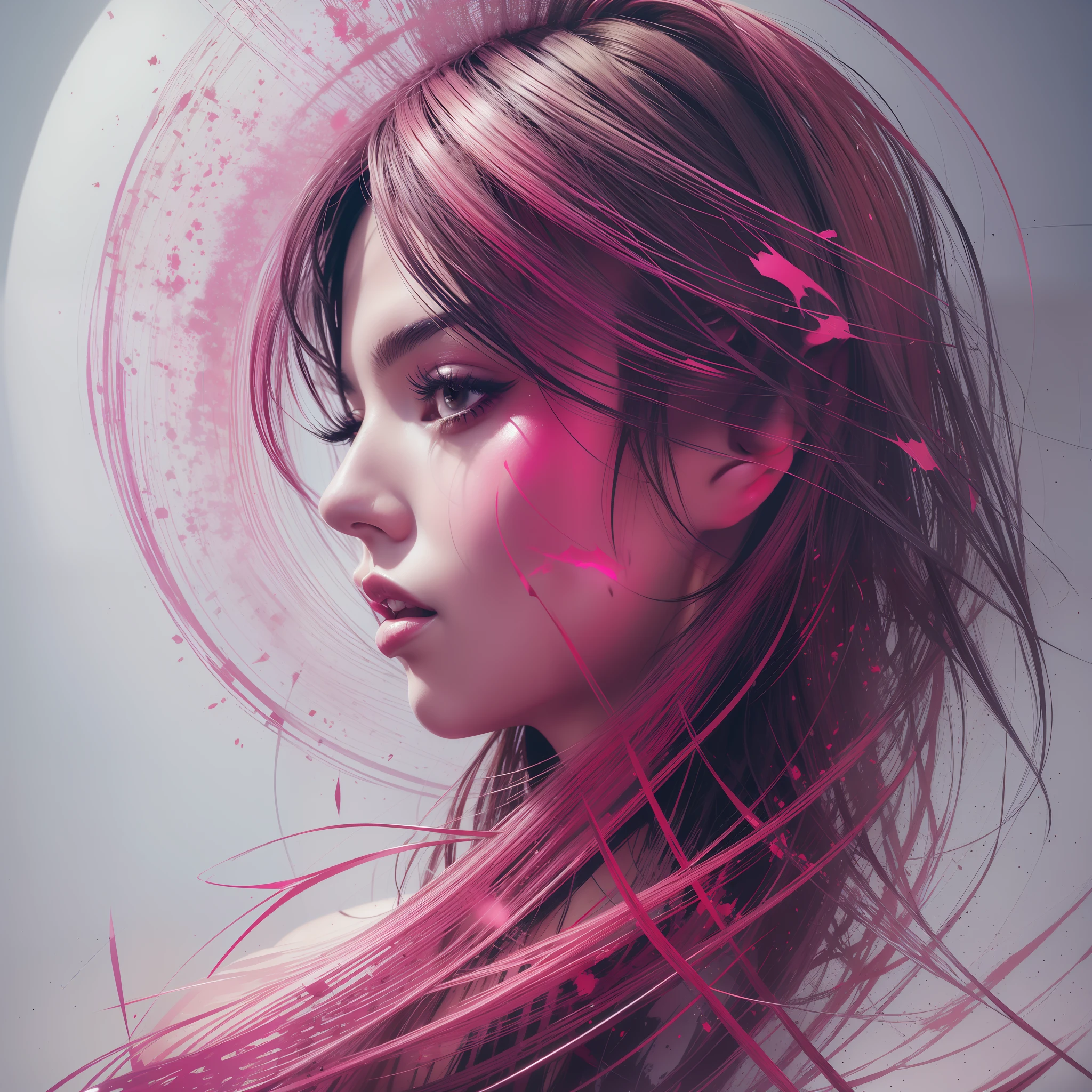 abstract beauty, centered, looking at the camera, approaching perfection, dynamic, moonlight, highly detailed, digital painting, artstation, concept art, smooth, sharp focus, illustration, art by Carne Griffiths and Wadim Kashin