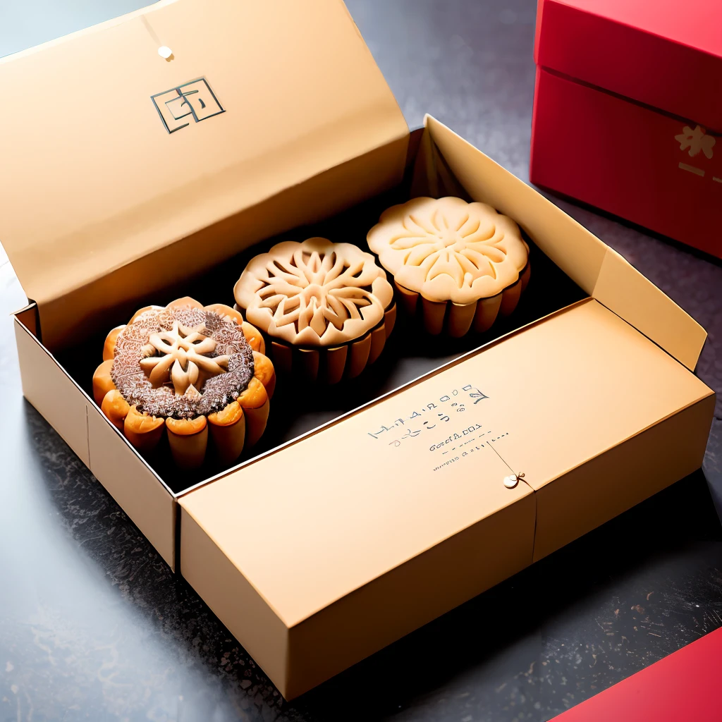 Coarse grain mooncake box packaging
