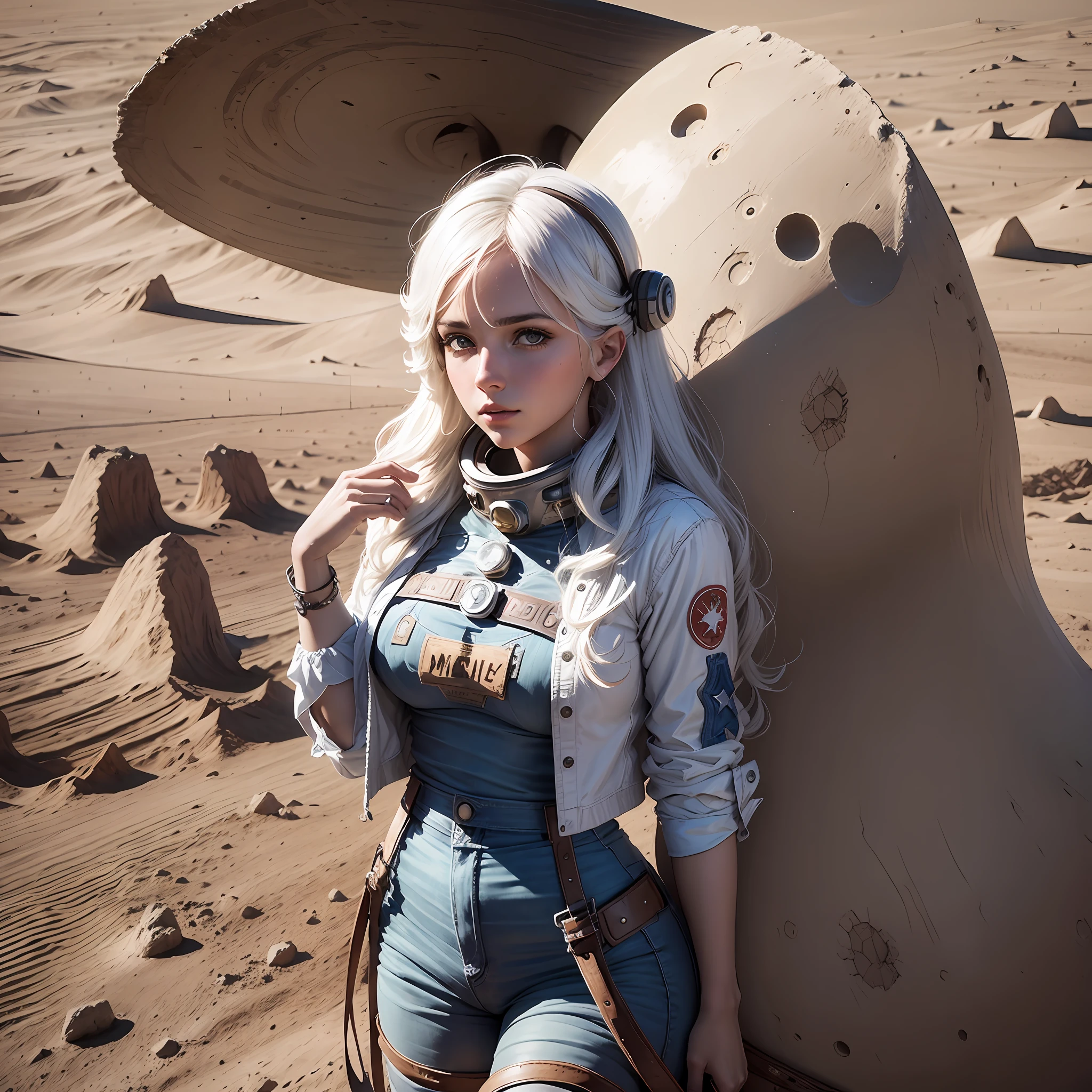 Photo of a real cowgirl on the moon --auto --s2