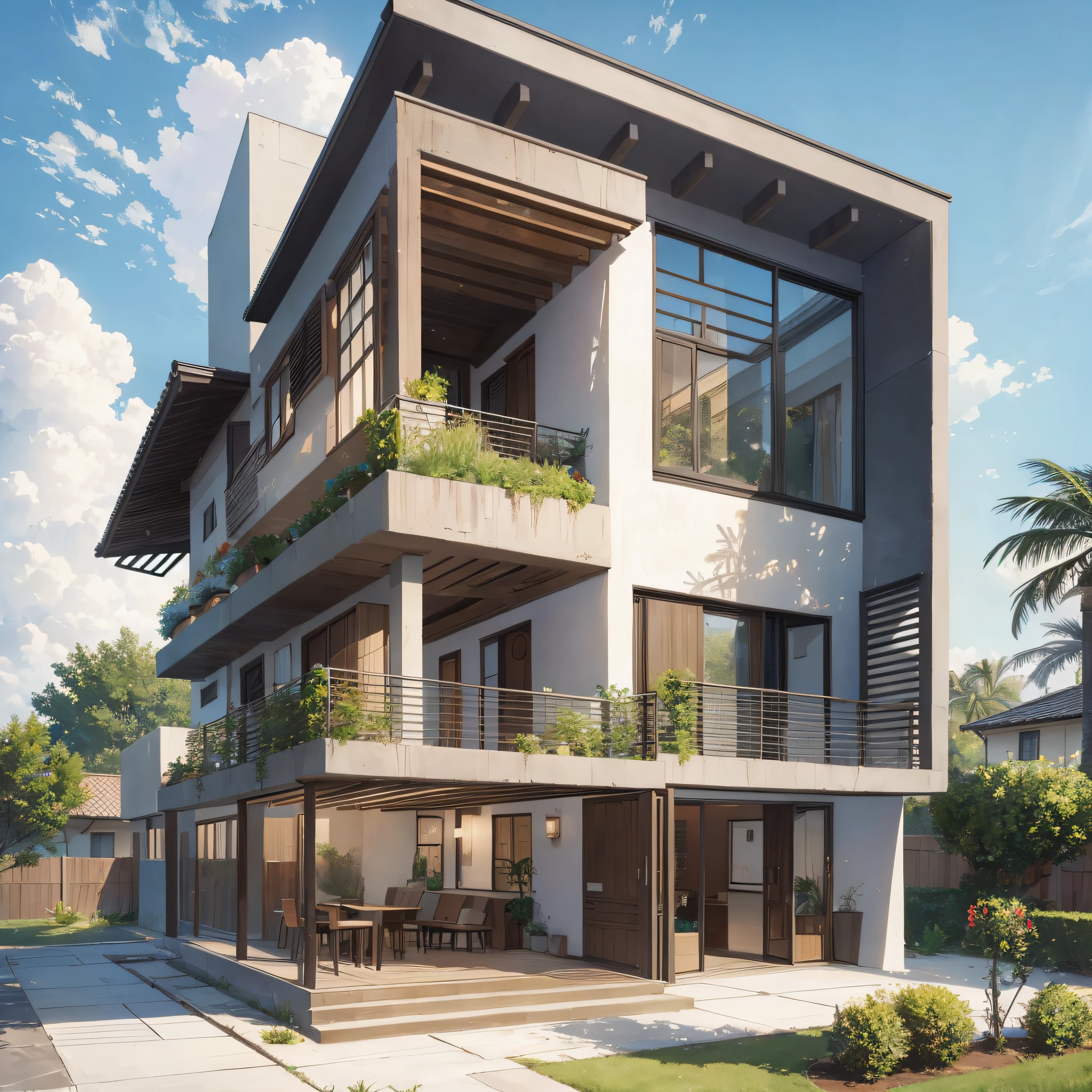 Modern house made by Leonardo da Vinci --auto --s2