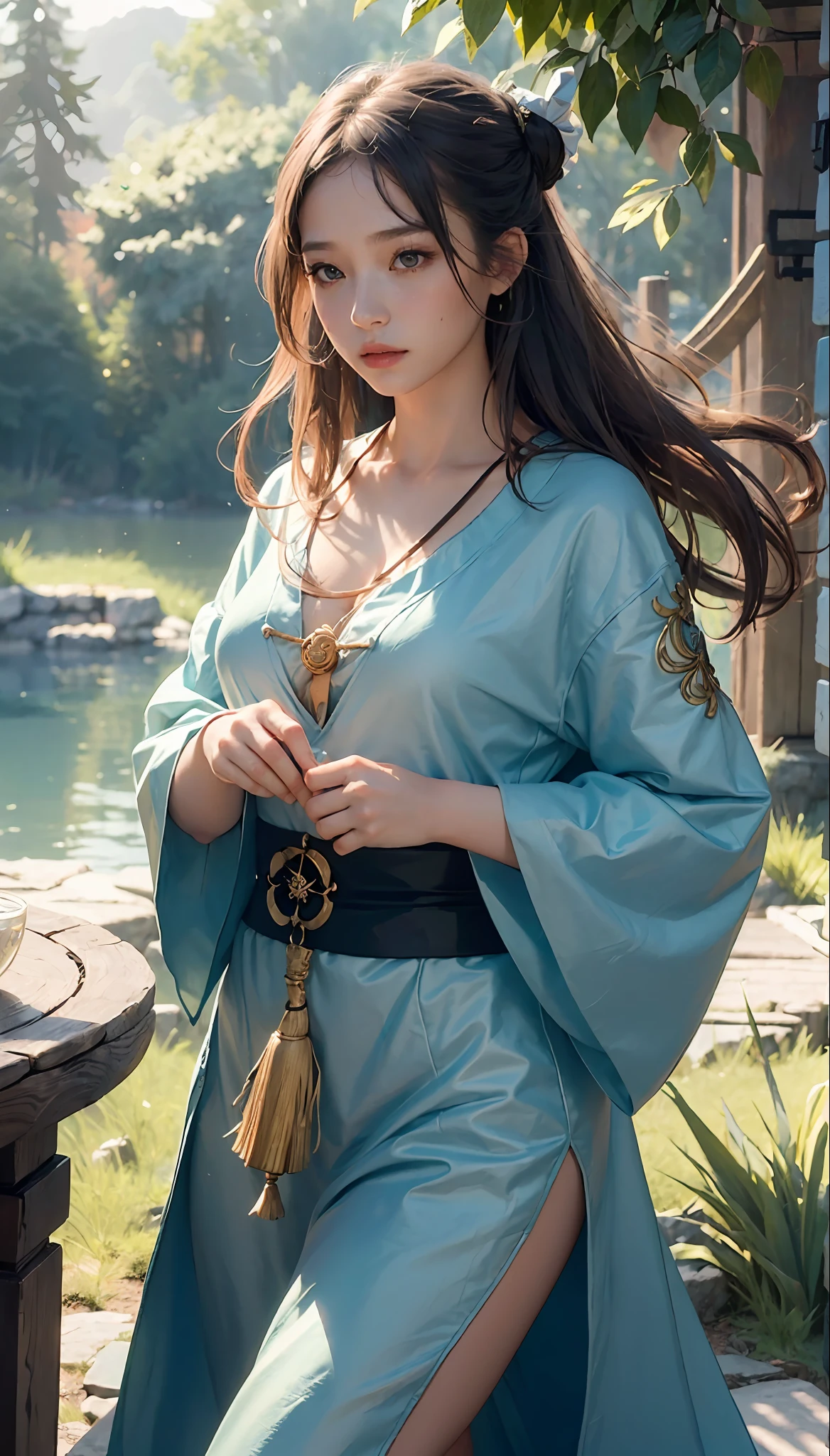 (1girl:1.3),solo,__body-parts__,
official art, unity 8k wallpaper, ultra detailed, beautiful and aesthetic, beautiful, masterpiece, best quality,Fantastical Atmosphere, Calming Palette, Tranquil Mood, Soft Shading,
Miko priestess, charm spell, talisman familiar, shrine maiden duties,